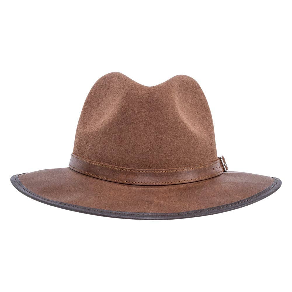 Wool Felt Leather Outdoor Fedora Style - Summit