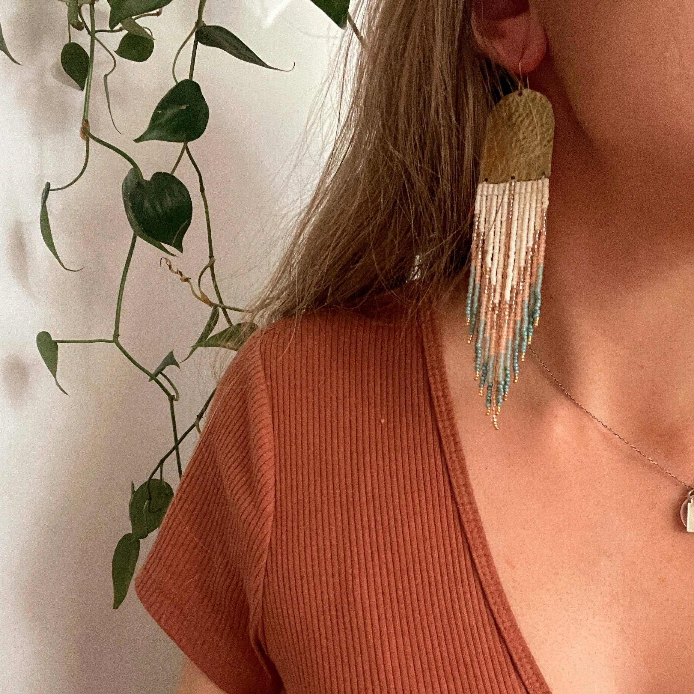 Golden Hour Earring Set - in turquoise