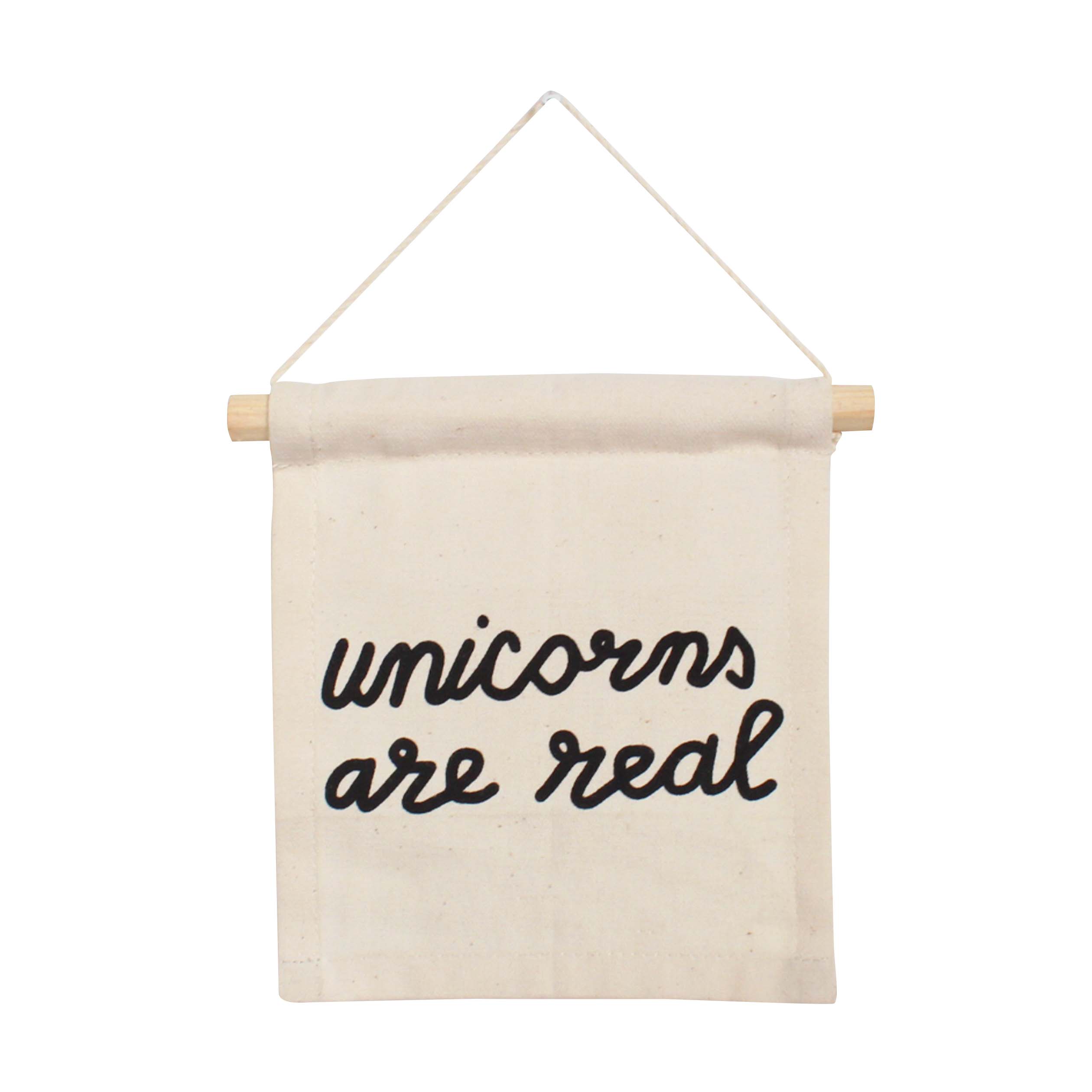 Unicorns Are Real Canvas Hang Sign
