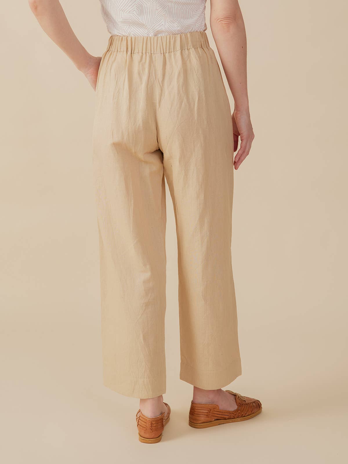 Emmy Drawstring Birch Linen Pant