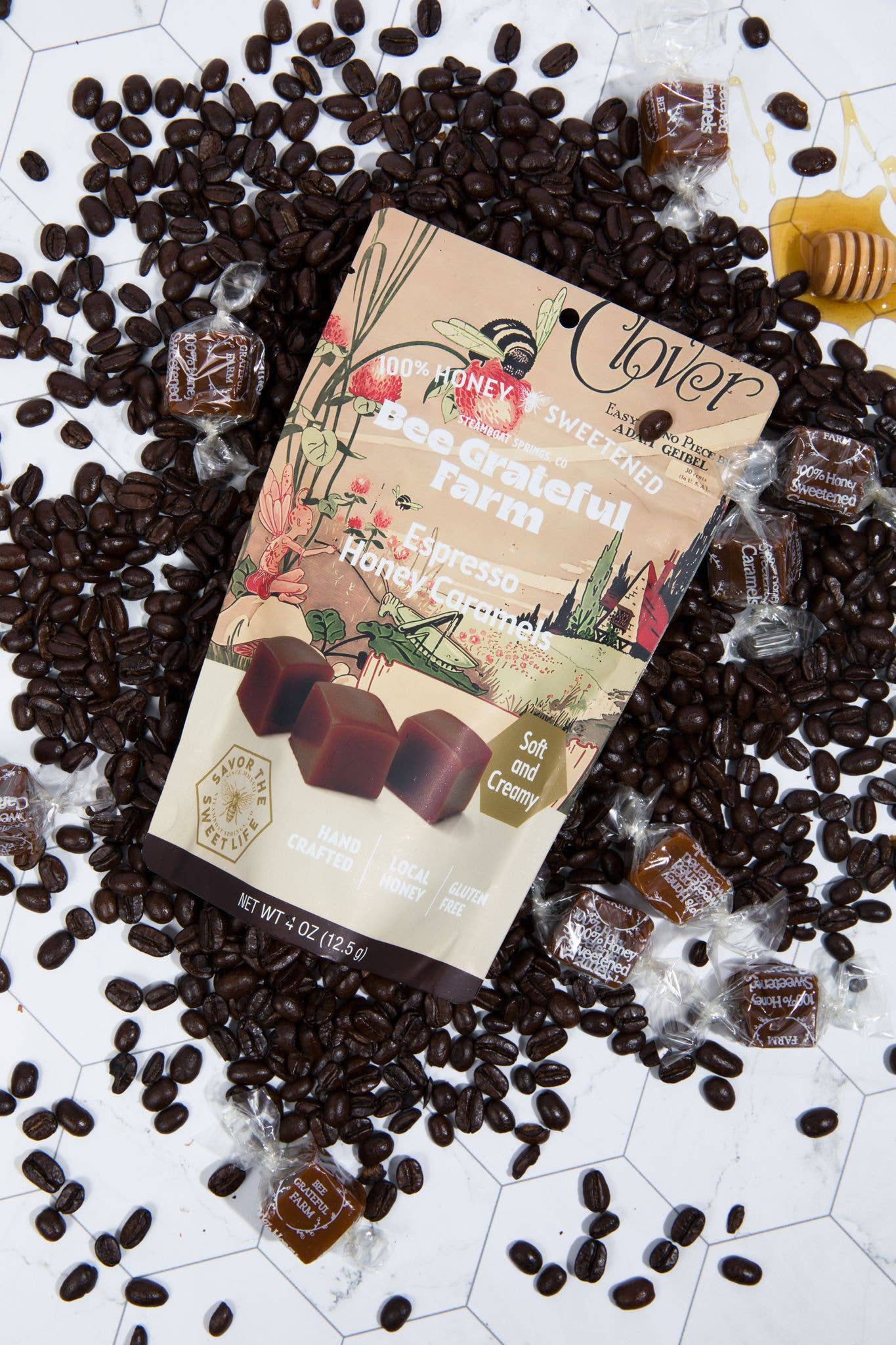 100% Honey Sweetened Espresso Honey Caramels
