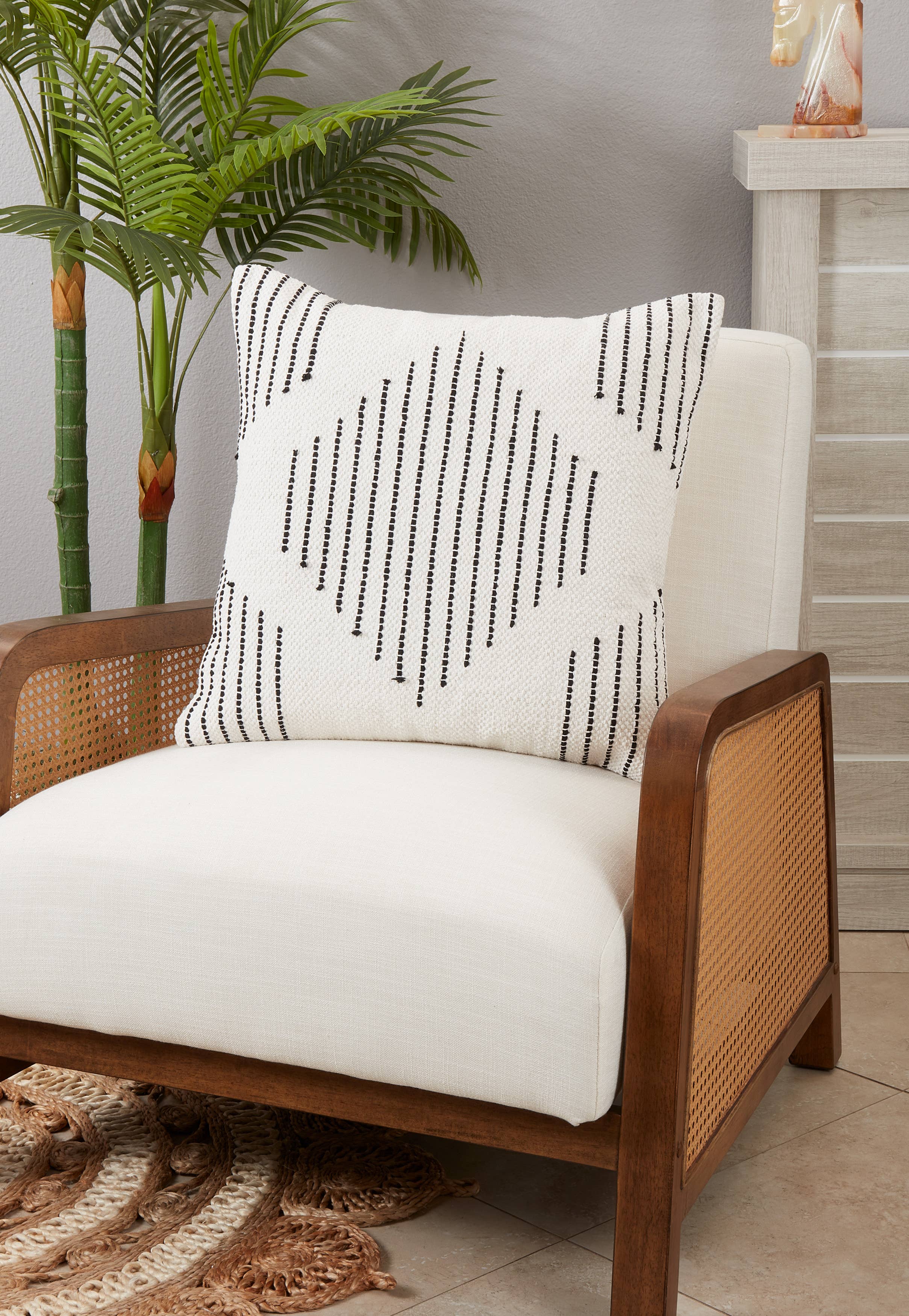 Diamond Delight Woven Throw Pillow