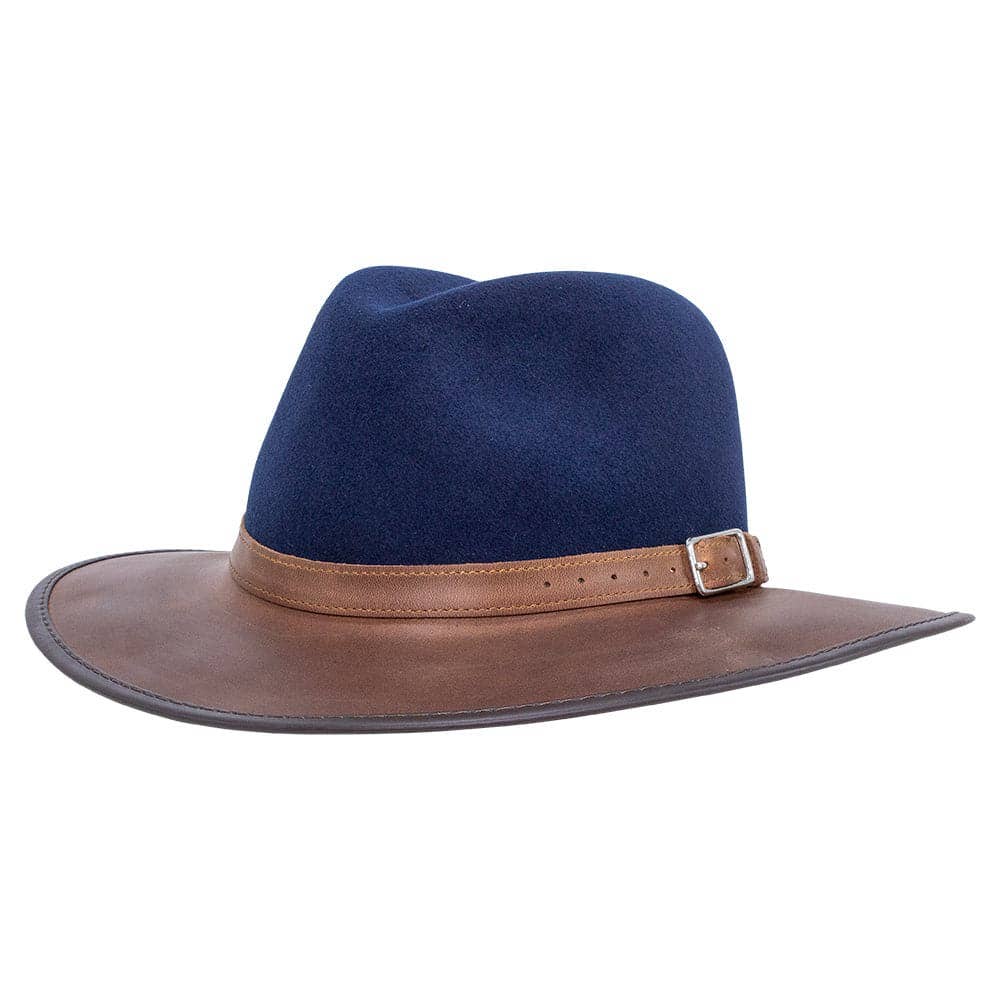 Wool Felt Leather Outdoor Fedora Style - Summit