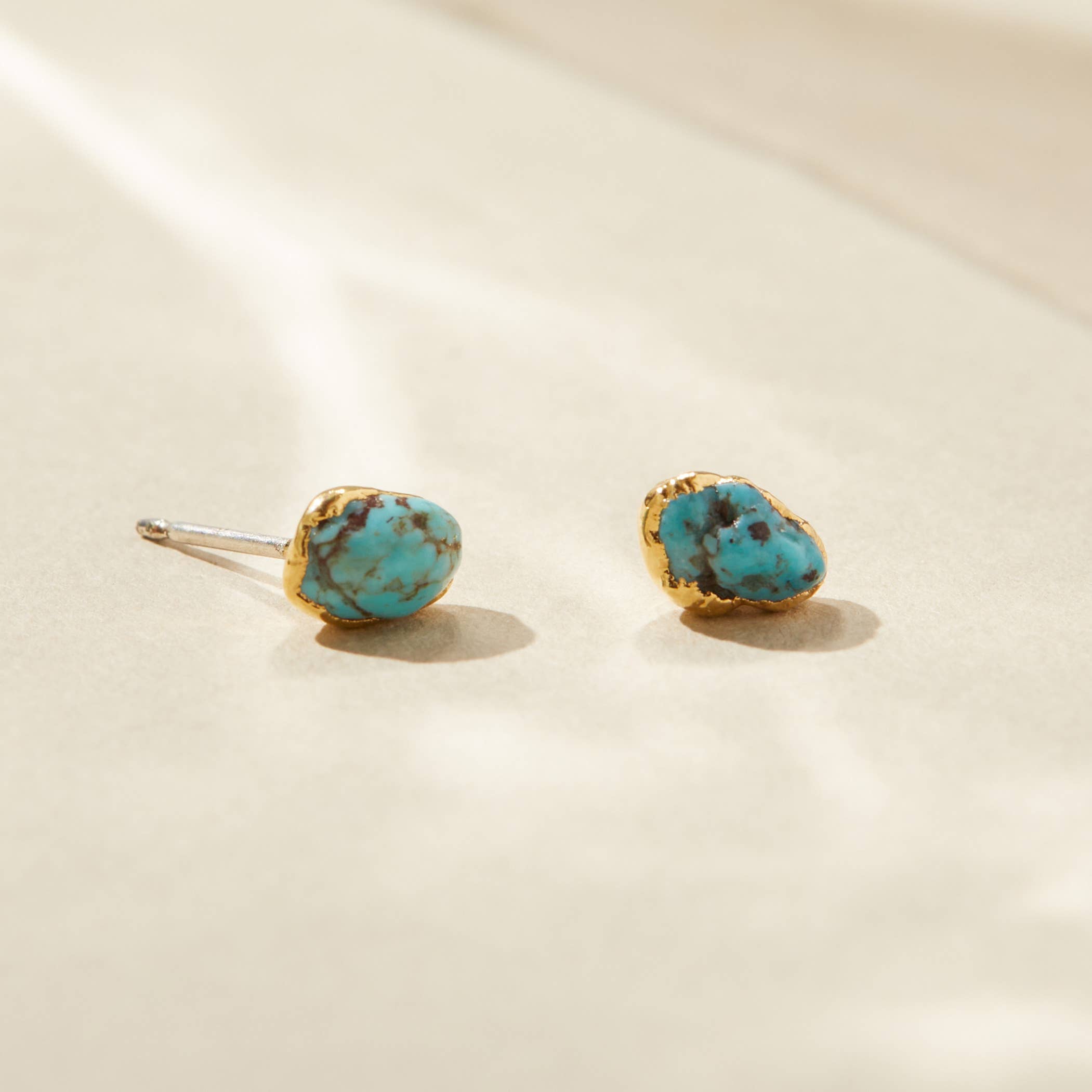 Turquoise Studs, Gemstone Stud Earrings, Birthday Gift
