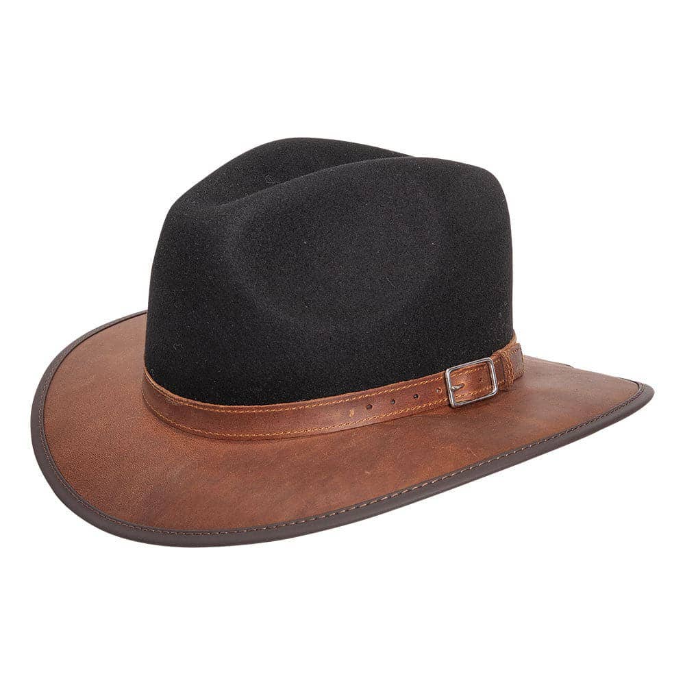 Wool Felt Leather Outdoor Fedora Style - Summit