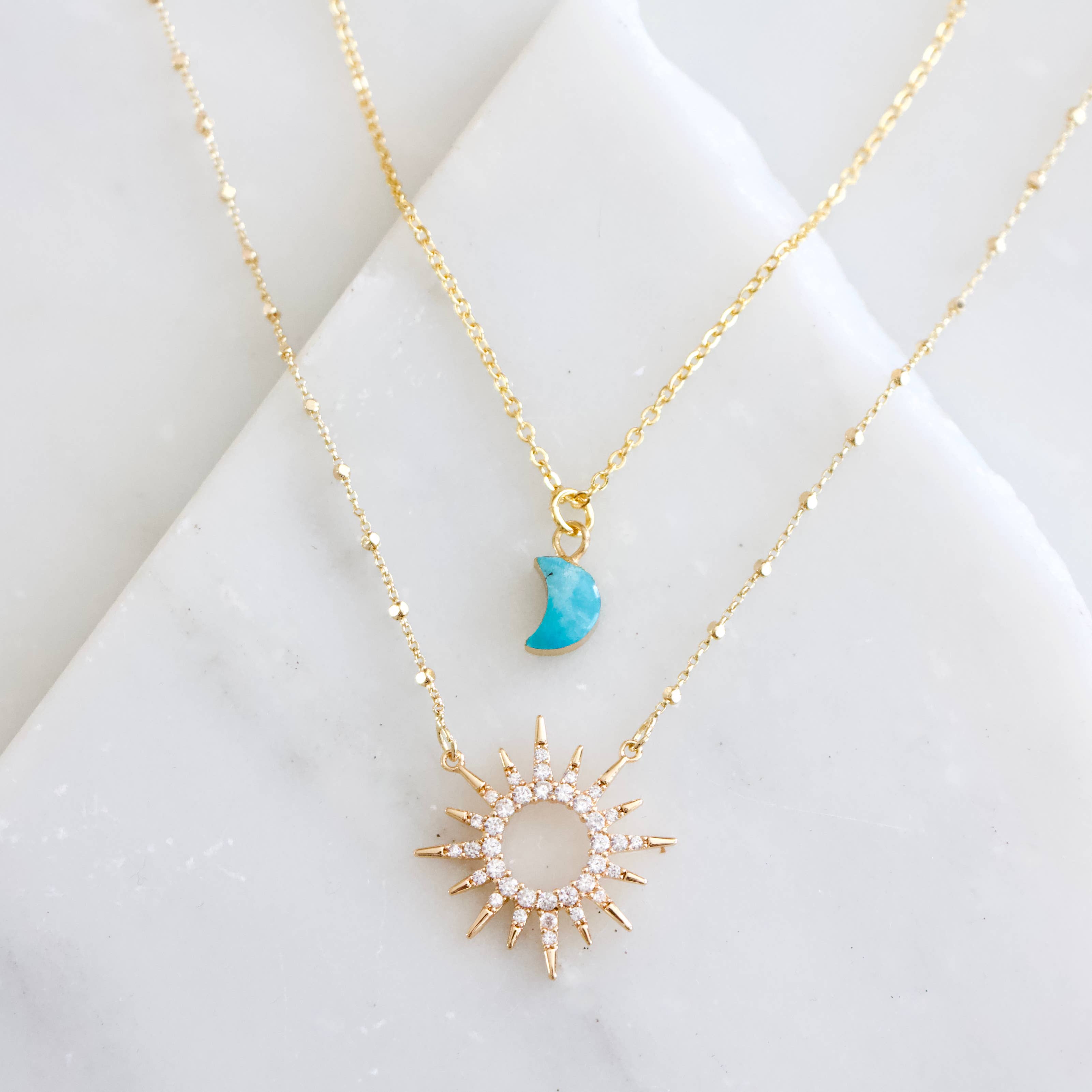 CZ Sun Necklace