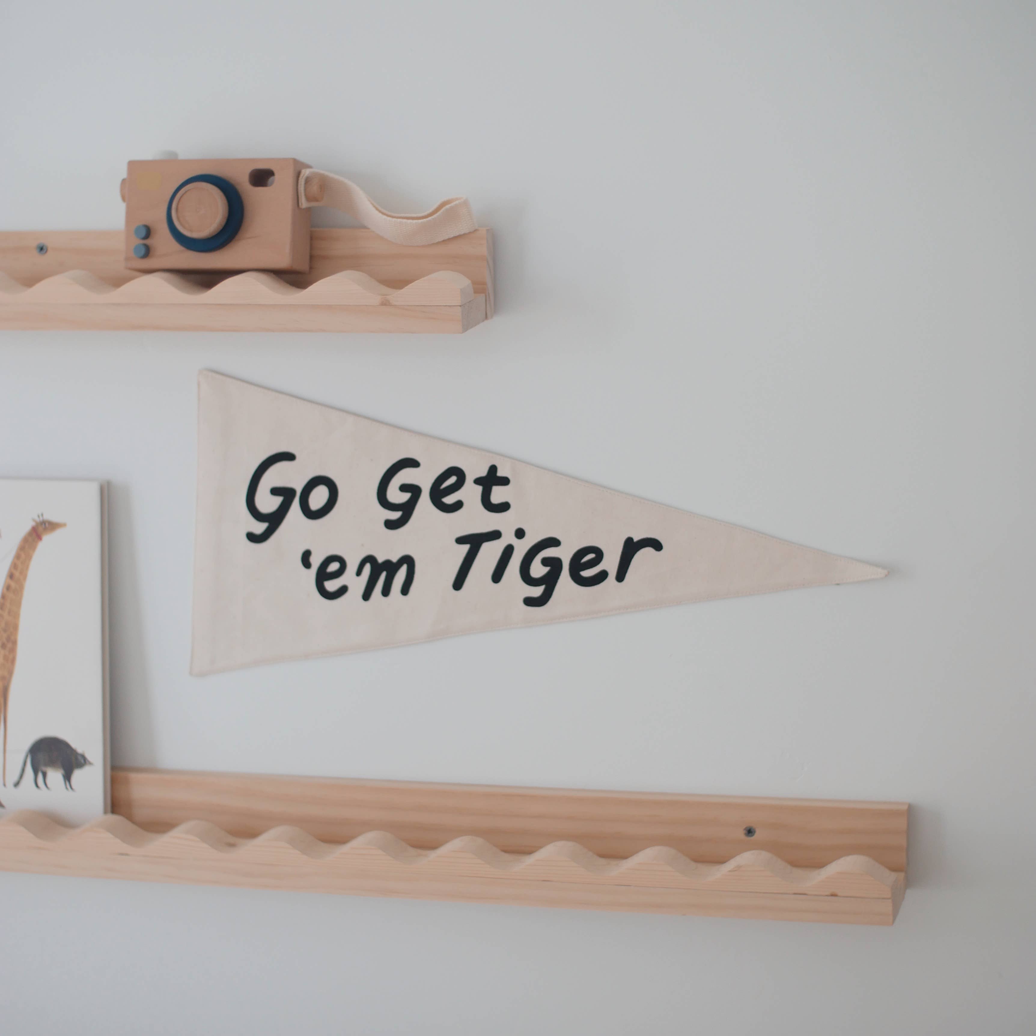 Go Get 'Em Tiger Canvas Pennant