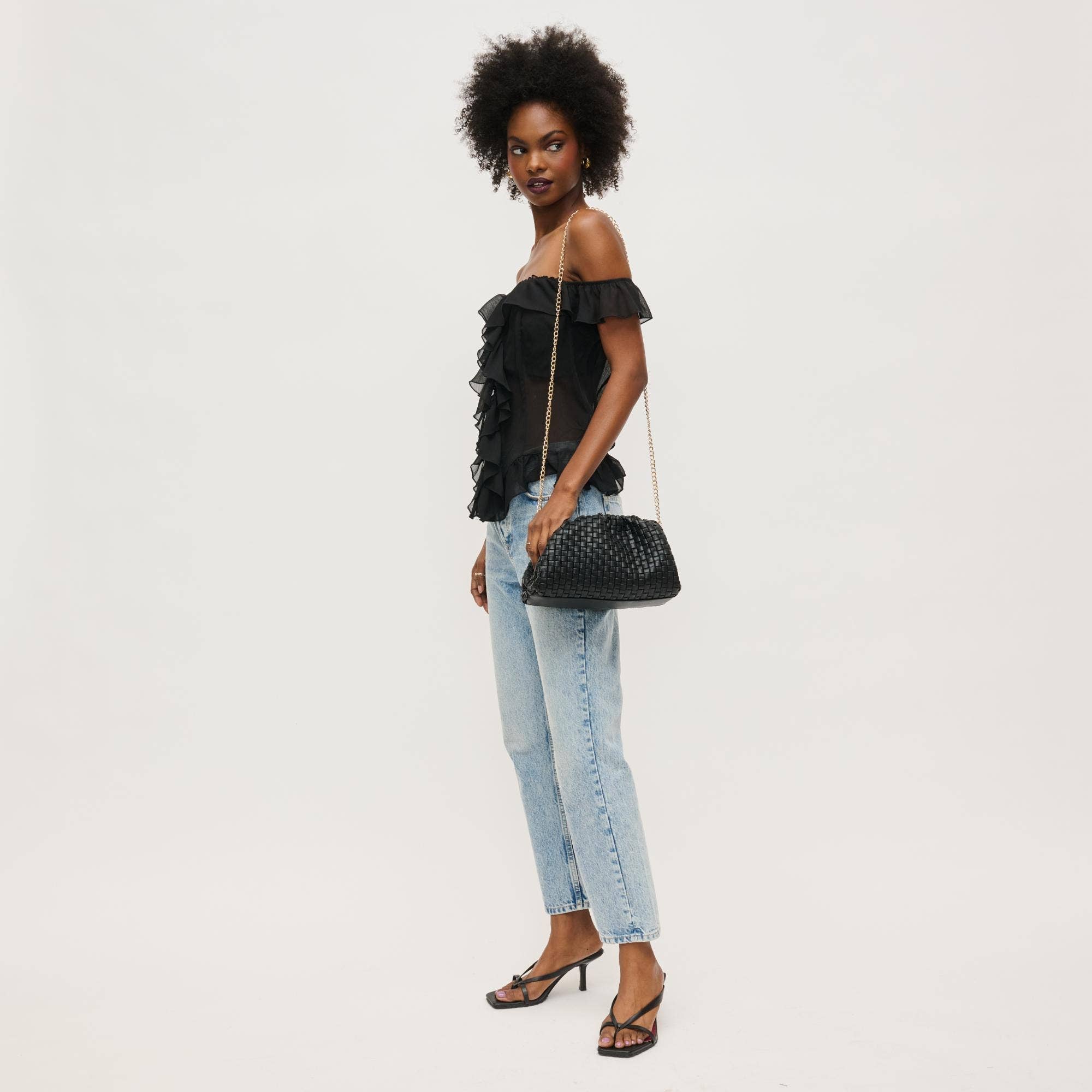 Tate Woven Frame Clutch