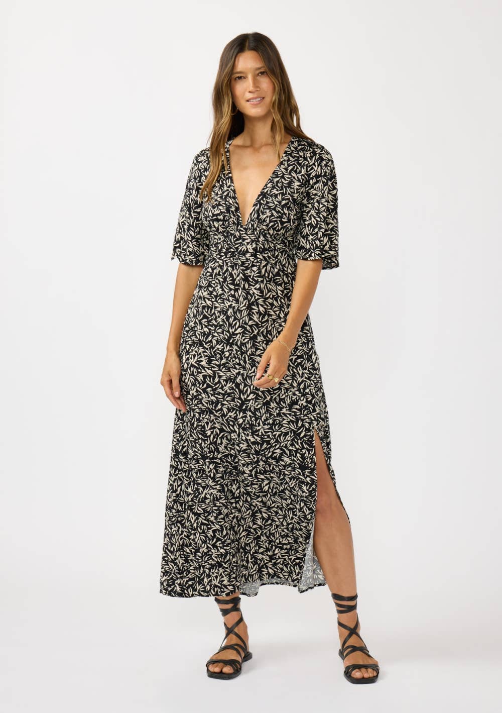 Floral Empire Waist Maxi Dress