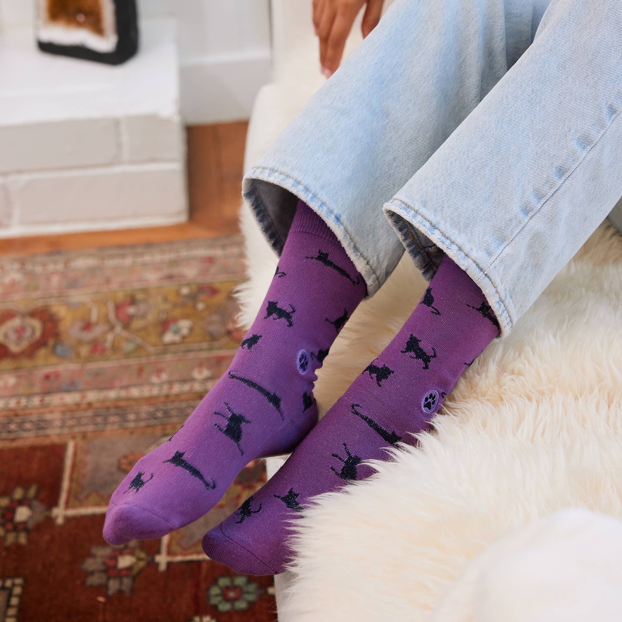 Socks that Save Cats (Purple Cats)