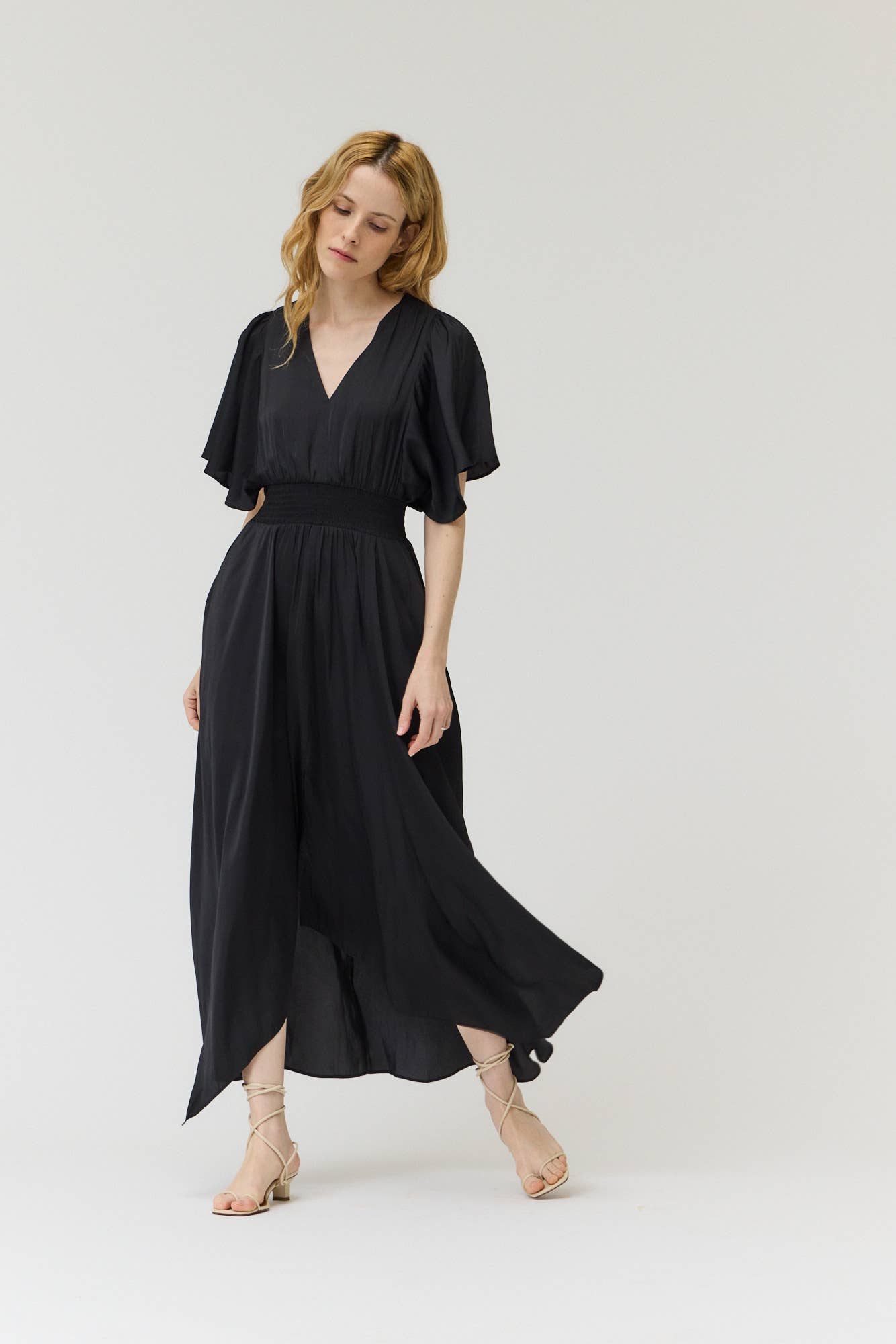 UNBALANCED SKIRT MAXI DRESS