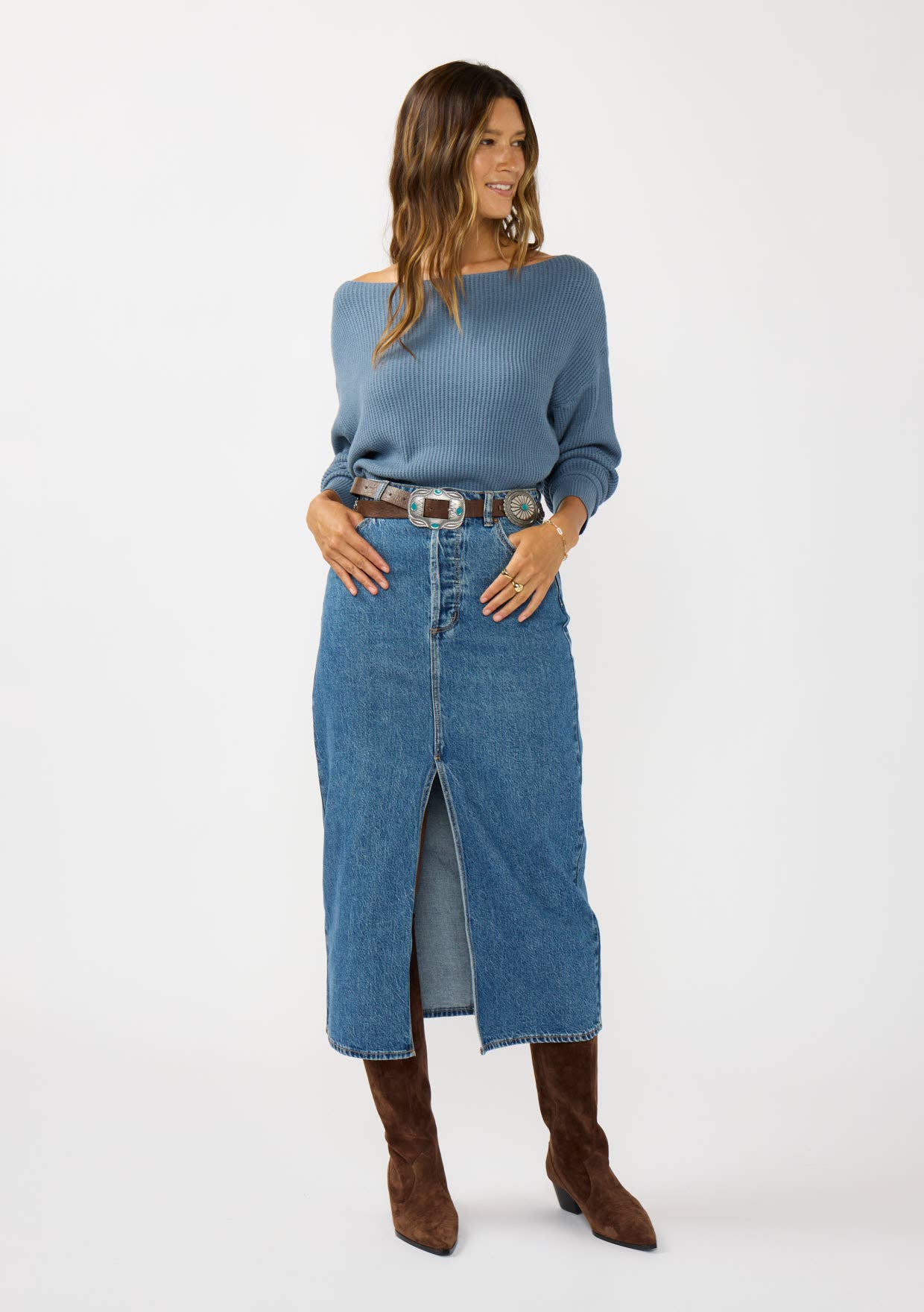 Long Sleeve Waffle Knit Pullover Sweater