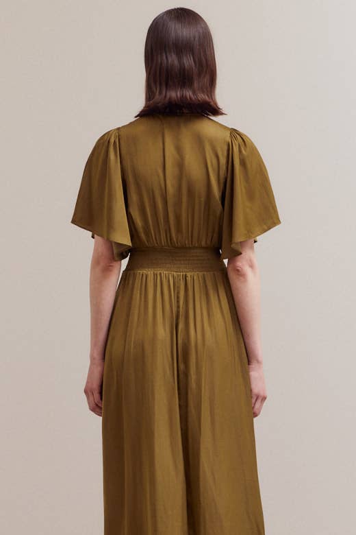 UNBALANCED SKIRT MAXI DRESS