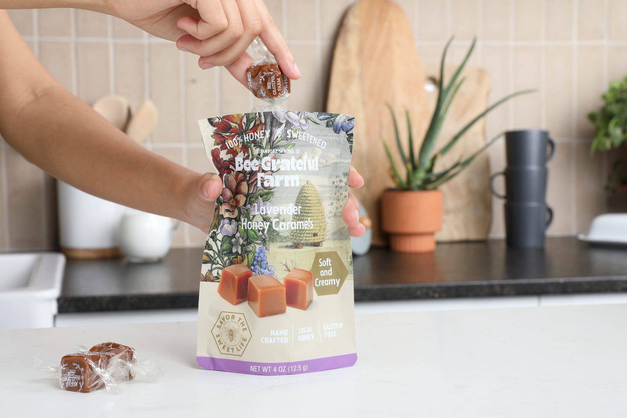 100% Honey Sweetened Lavender Honey Caramel