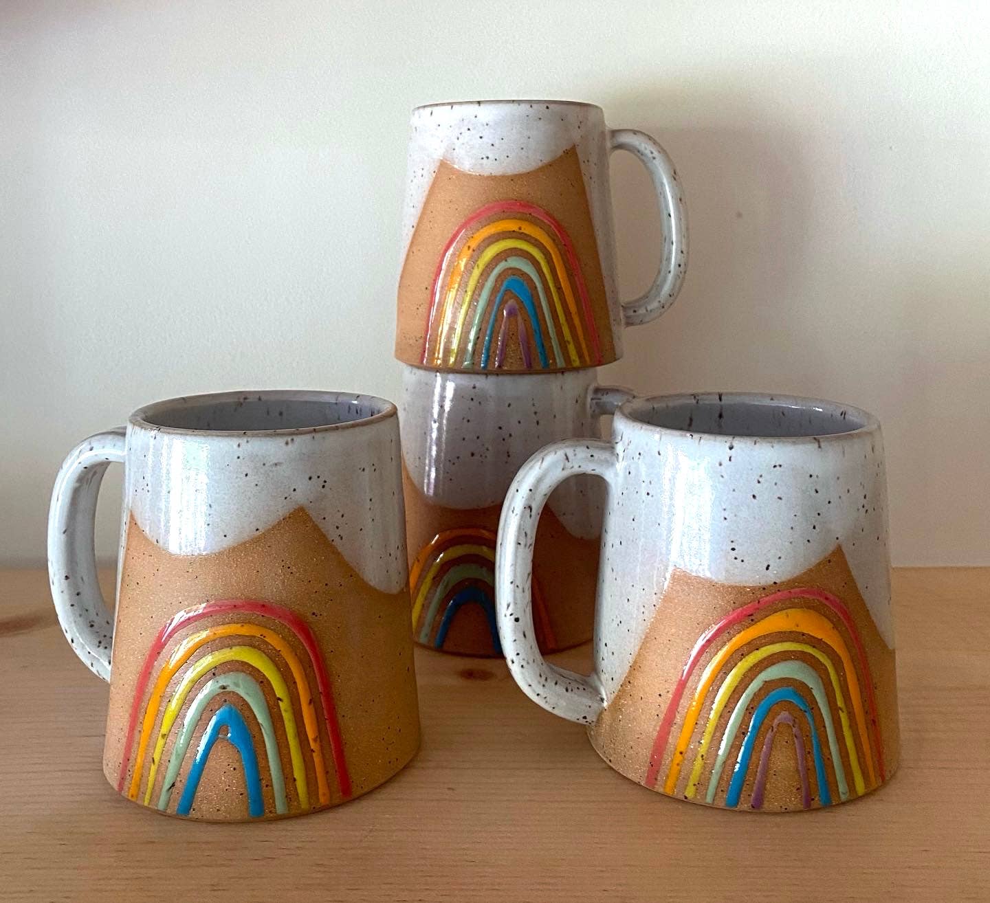Handmade Ceramic Rainbow Mug