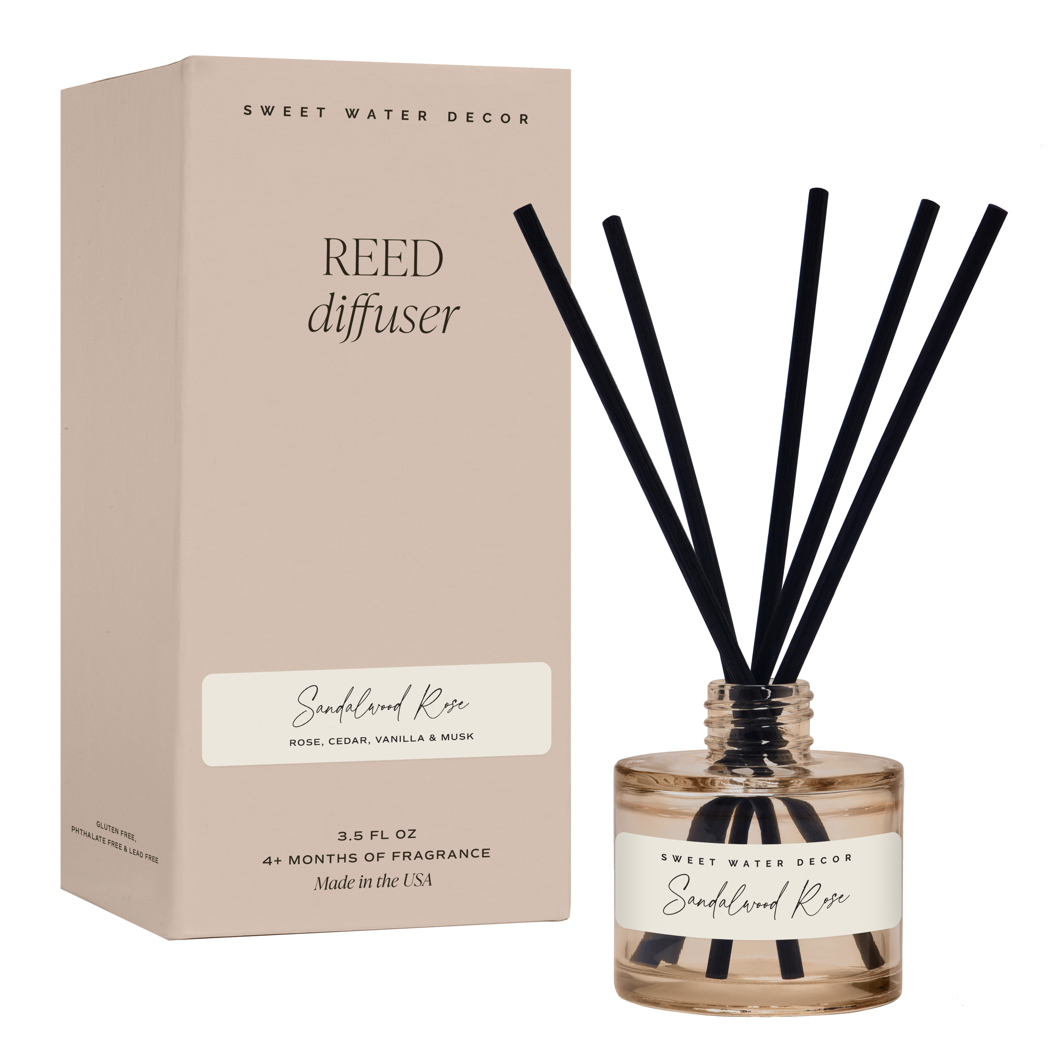 Sandalwood Rose Reed Diffuser - Gift & Home Decor