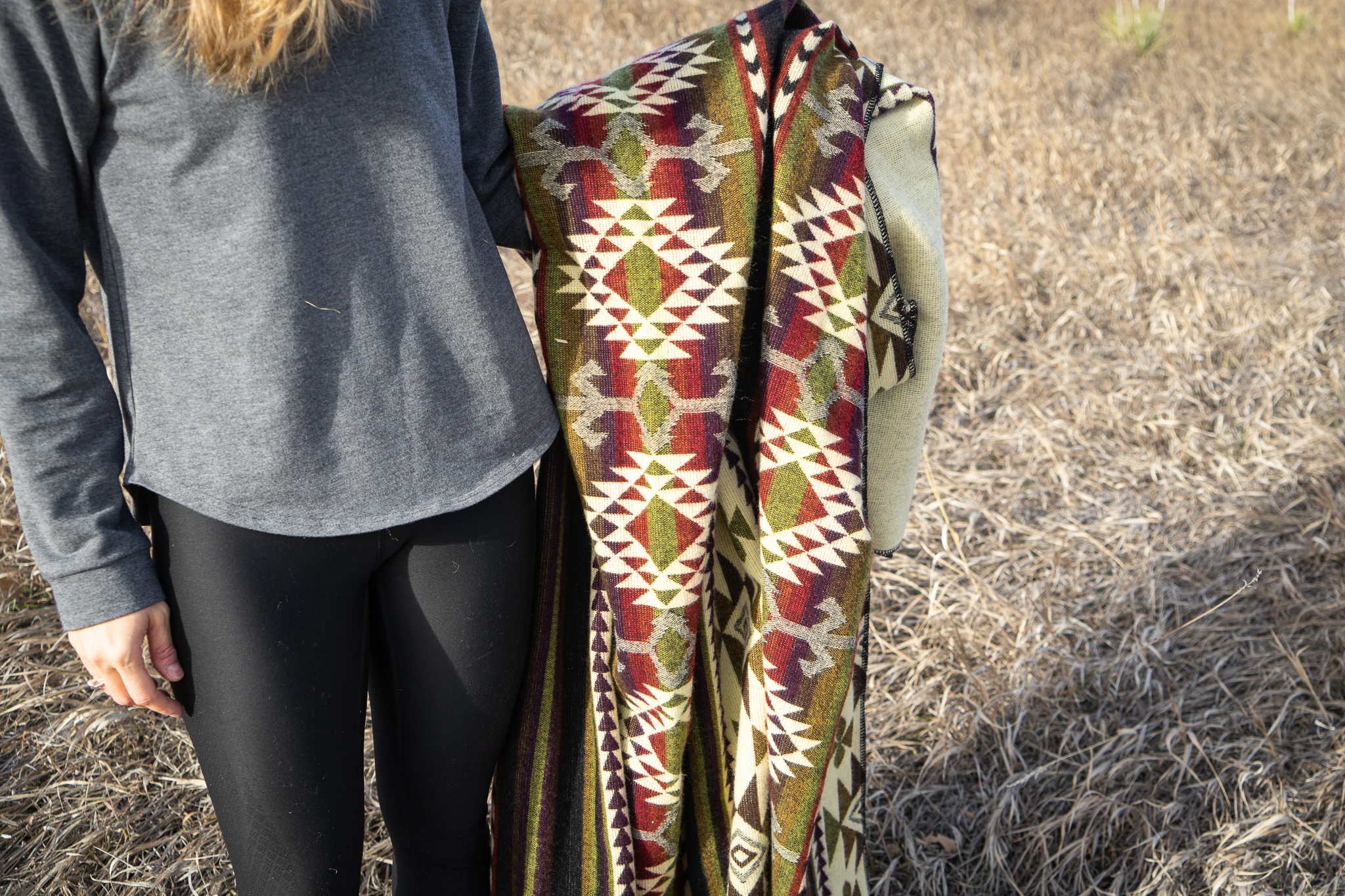 Andean Alpaca Wool Blanket - Cactus Green
