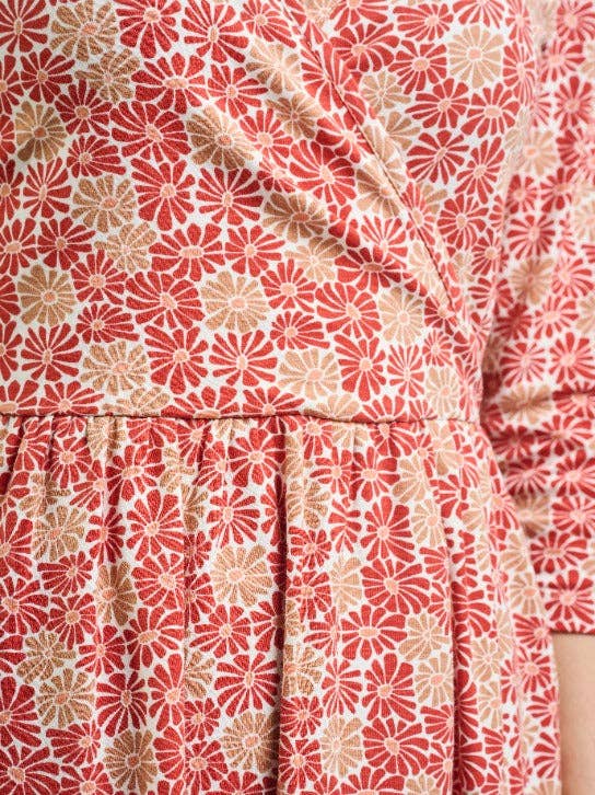 Callie 3/4 Sleeve Wrap Dress Matisse Vermillion