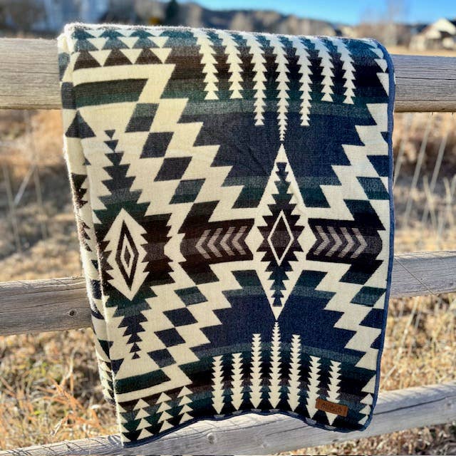 Andean Alpaca Wool Blanket - Forest