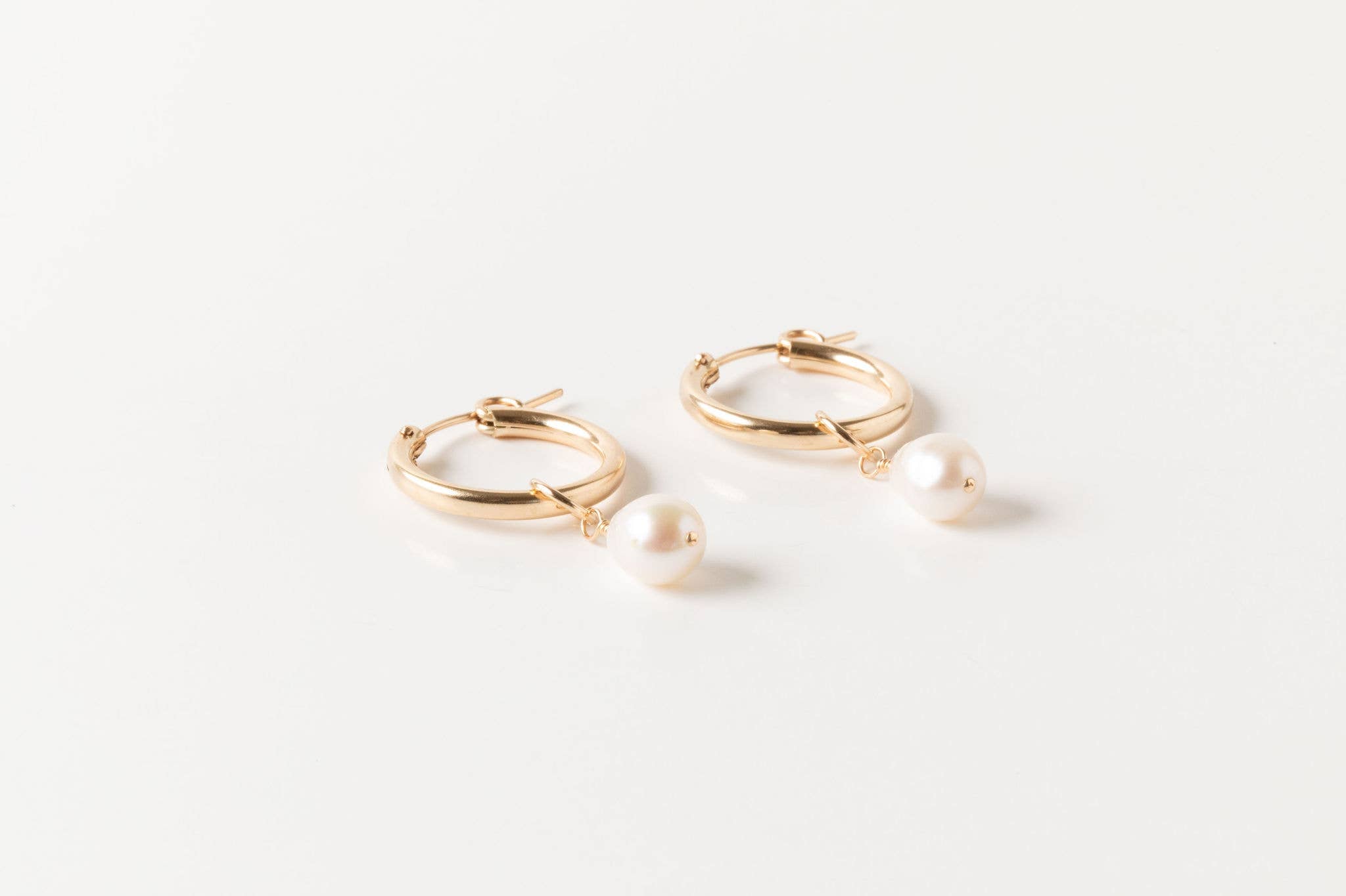 Diane Pearl Hoop Earrings