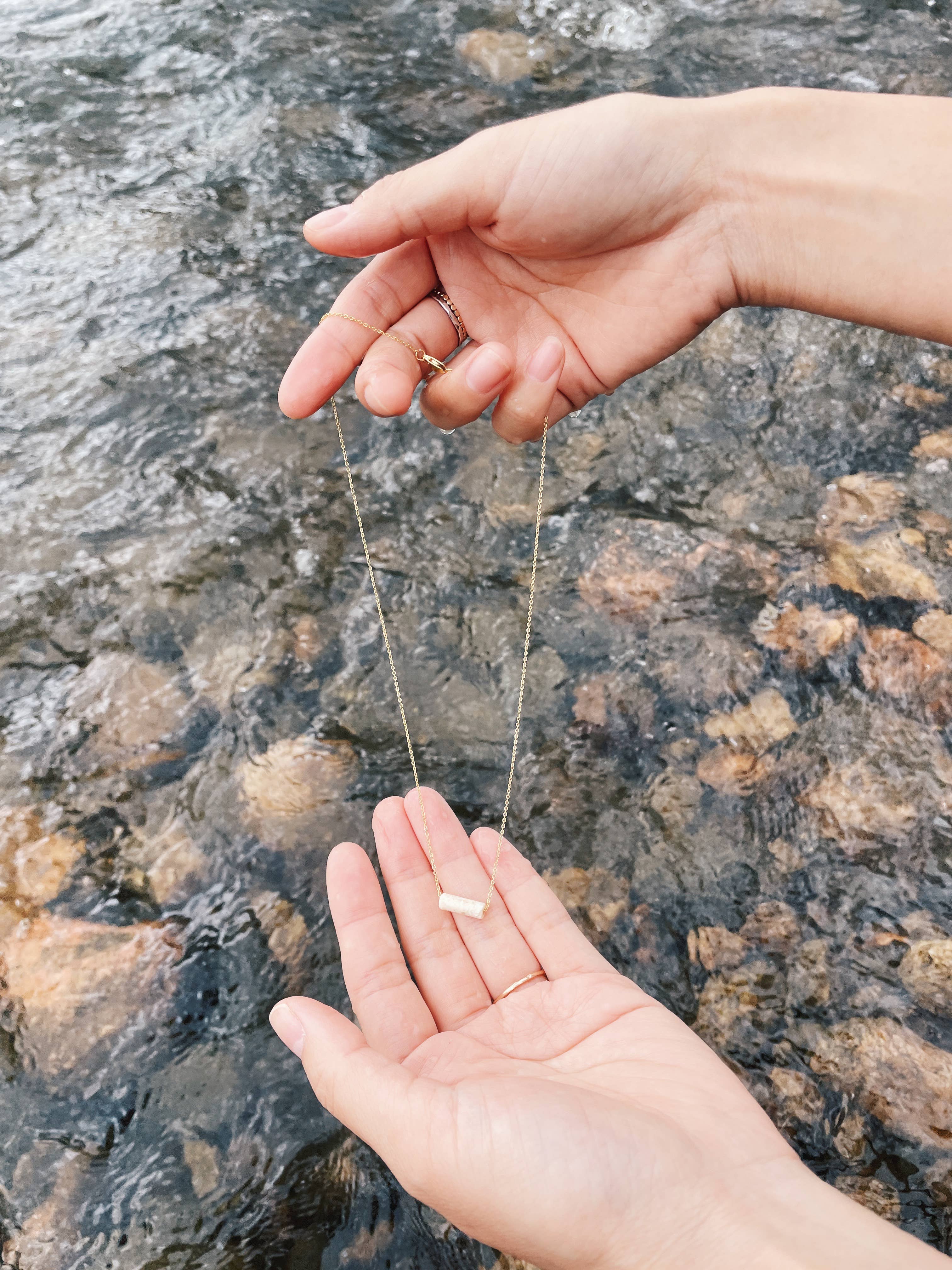 Riverstone Bead Necklace