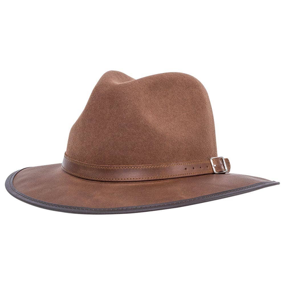 Wool Felt Leather Outdoor Fedora Style - Summit