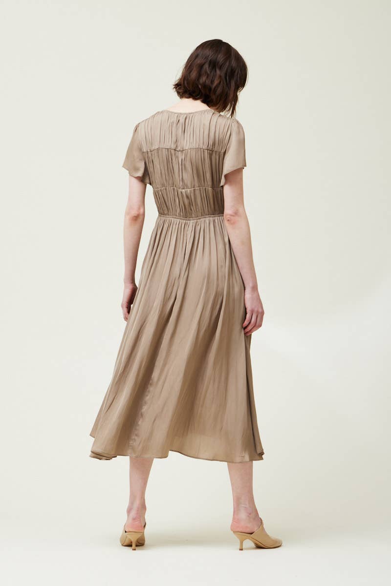 SATIN MIDI DRESS