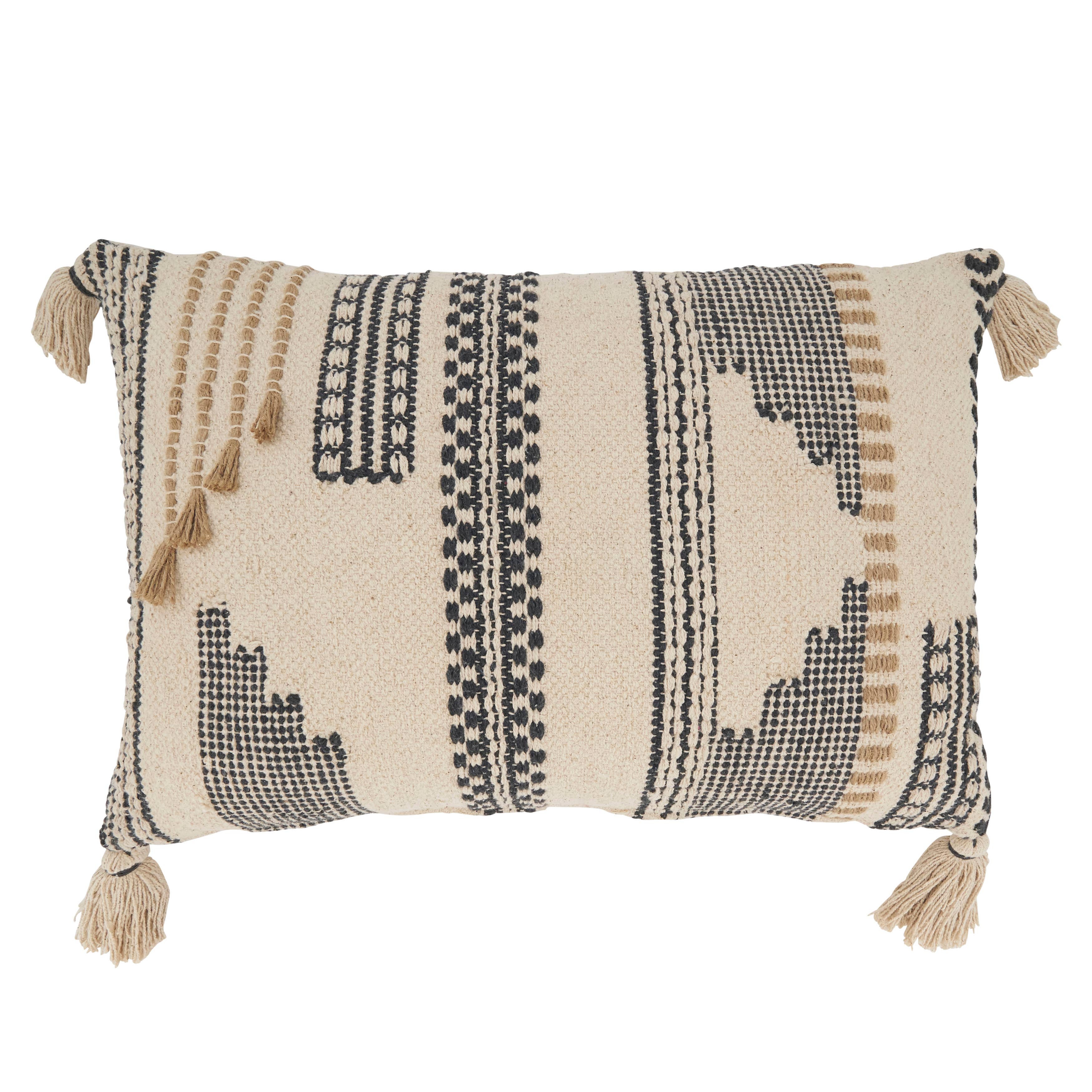 Geometric Harmony Stitch Throw Pillow