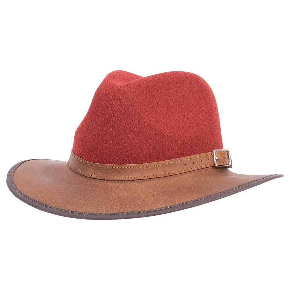 Wool Felt Leather Outdoor Fedora Style - Summit