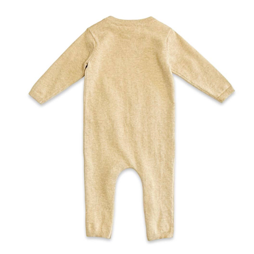 Chicken Farm Jacquard Knit Baby Jumpsuit (Organic Cotton)