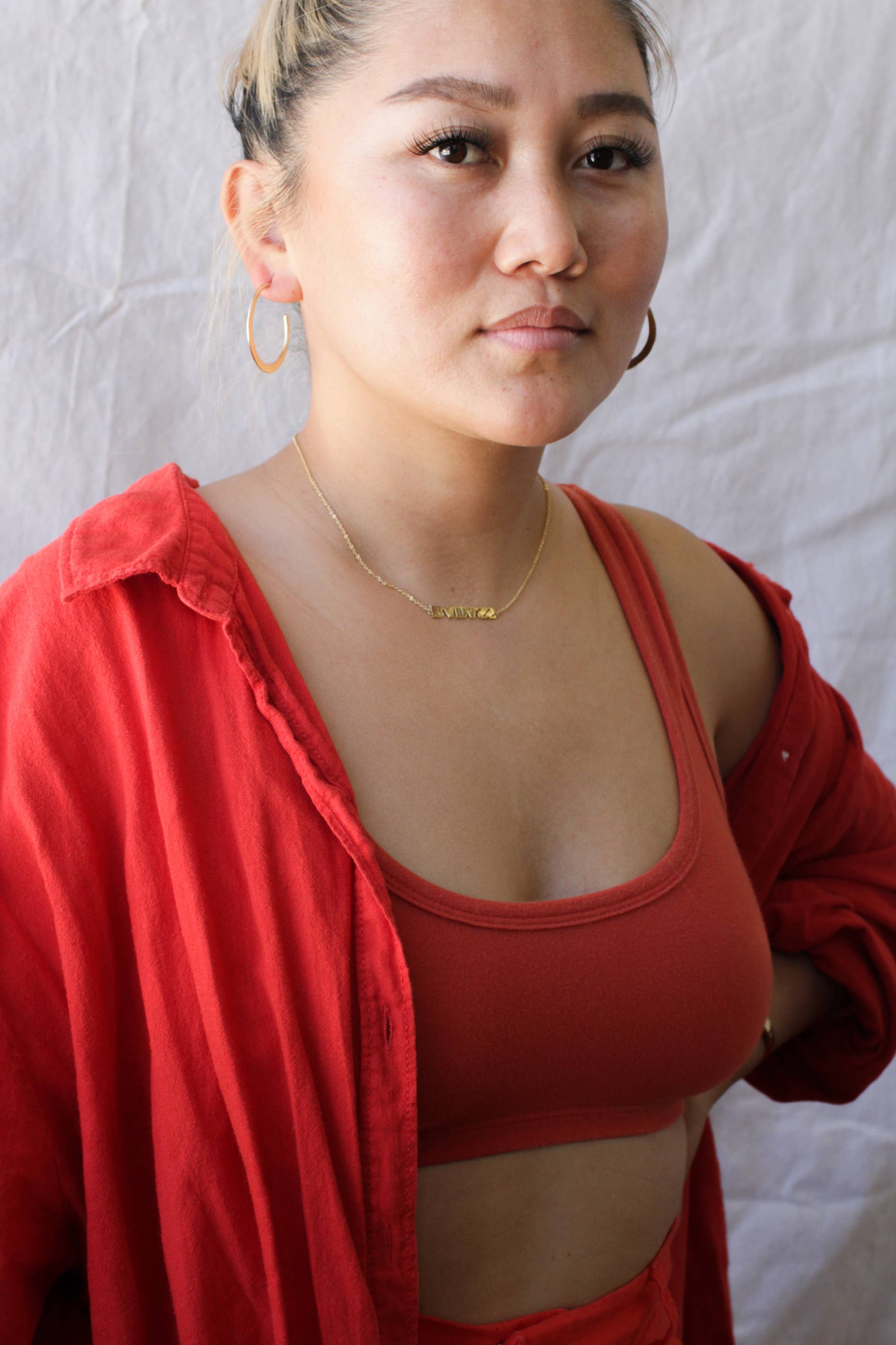 Hammered Hoop Earrings