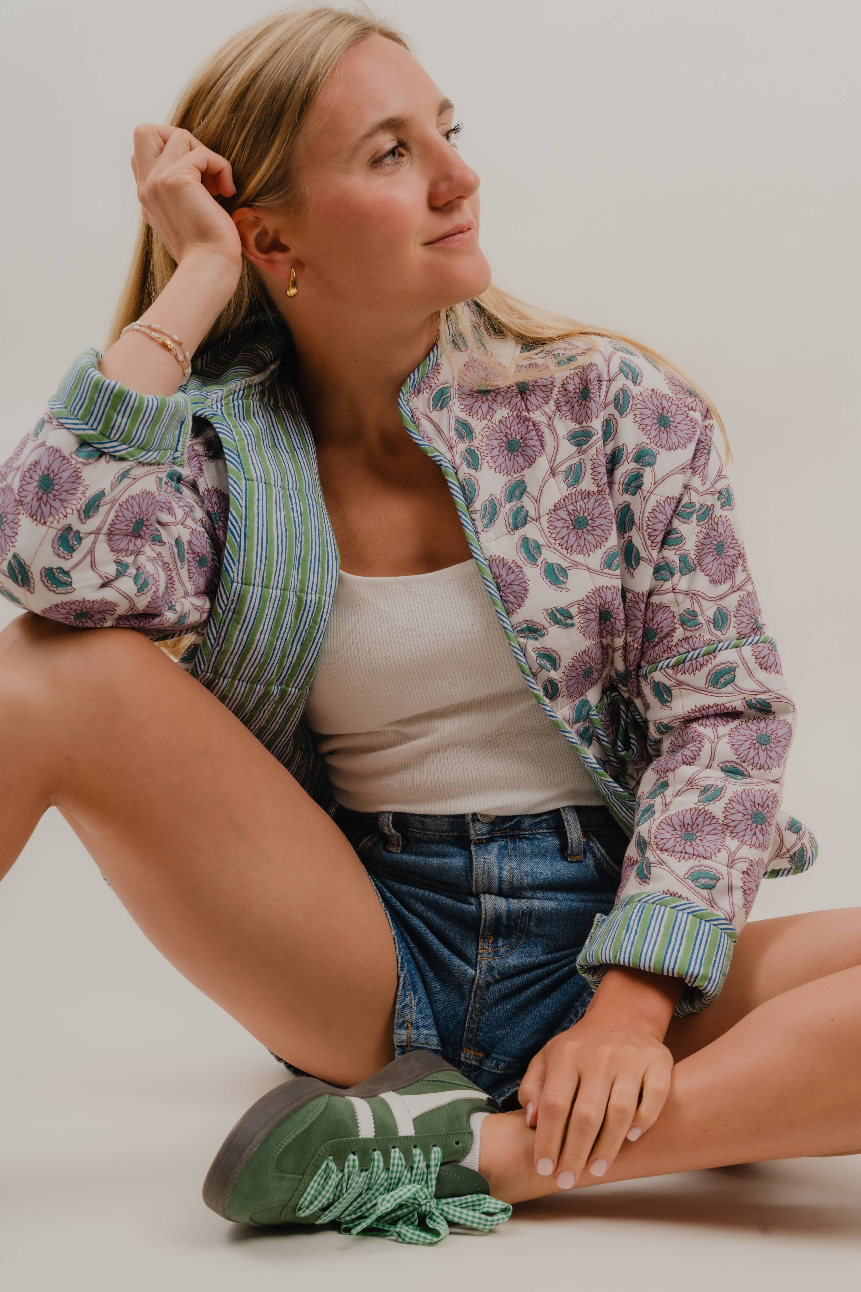 Fig Blossom Quilted Jacket