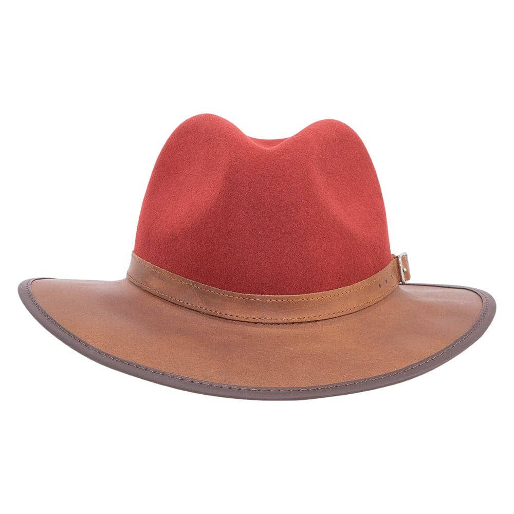 Wool Felt Leather Outdoor Fedora Style - Summit