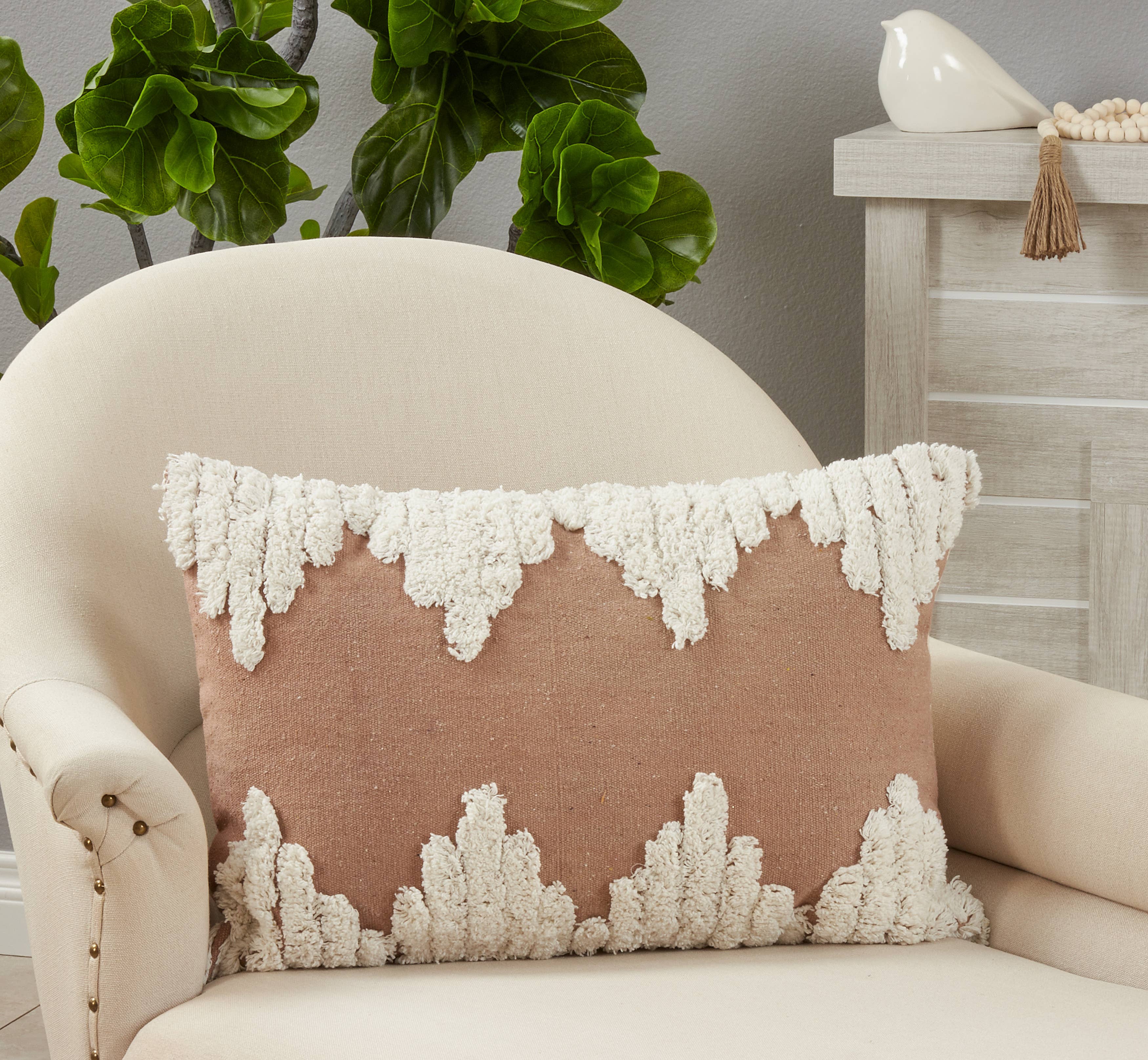 Throw Pillow With Tufted Design