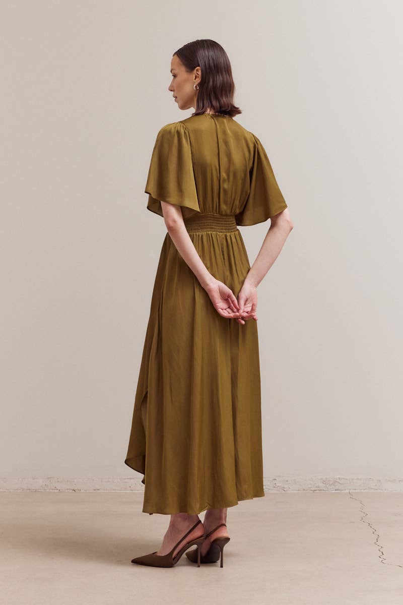 UNBALANCED SKIRT MAXI DRESS