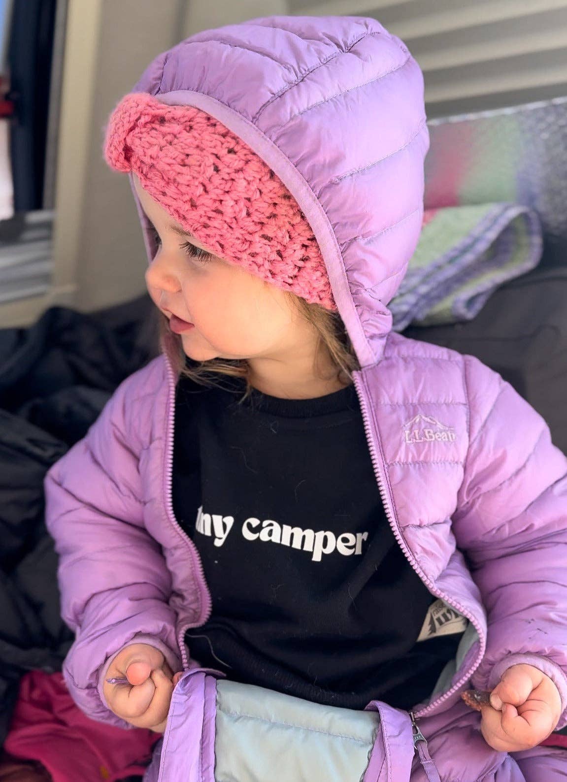 Kid's Organic Pullover - Black - Tiny Camper