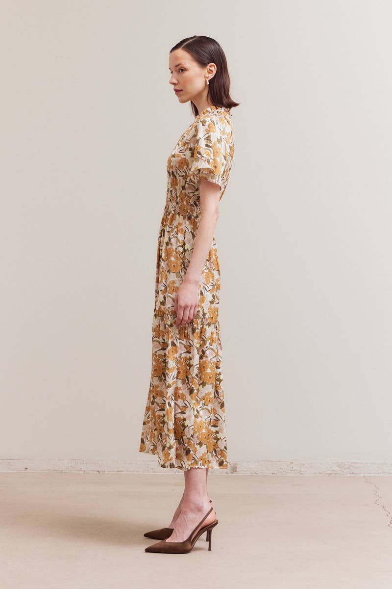 Raglan Sleeve Tier Max Dress