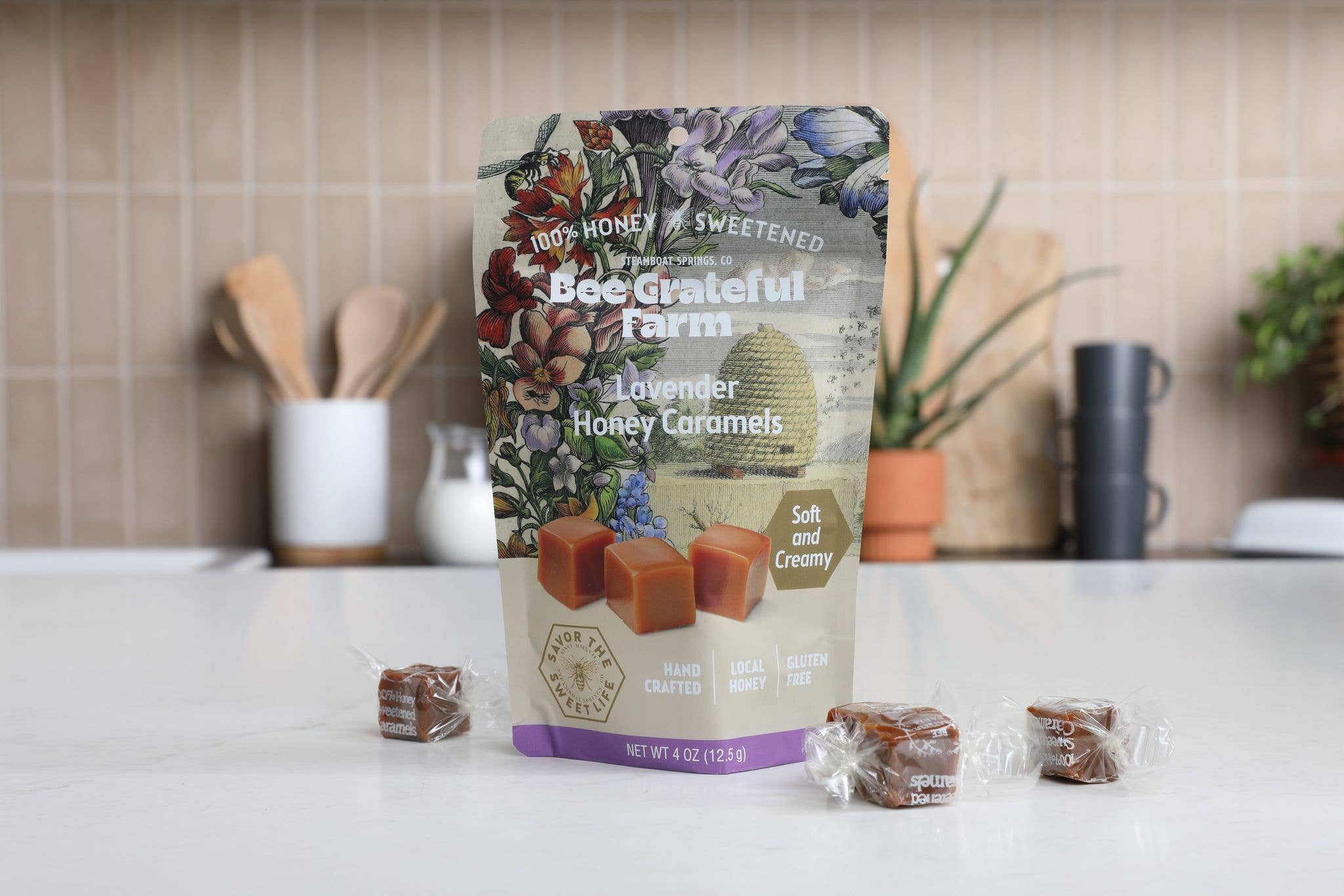 100% Honey Sweetened Lavender Honey Caramel