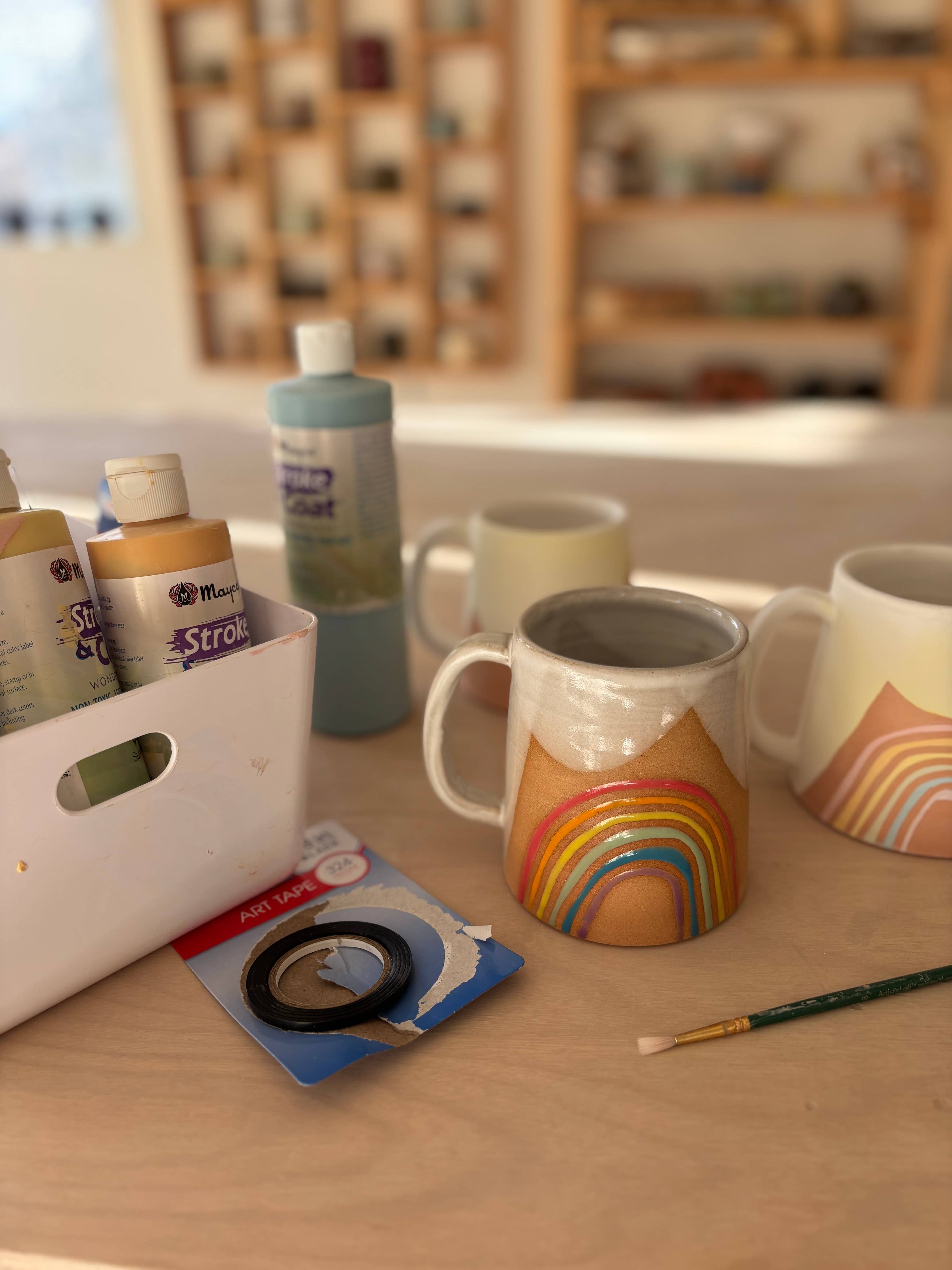 Handmade Ceramic Rainbow Mug
