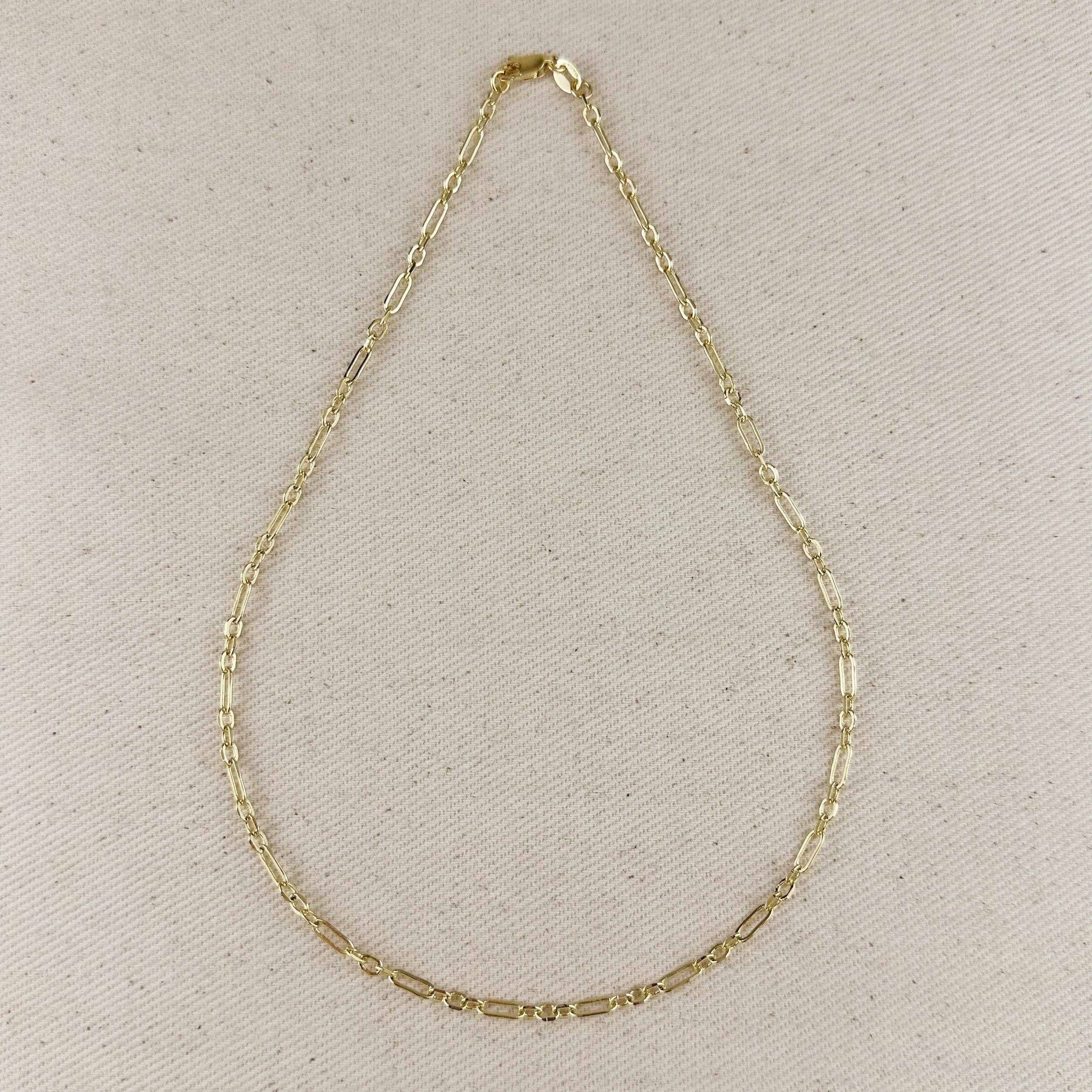 3x1 Alternated Paperclip Necklace