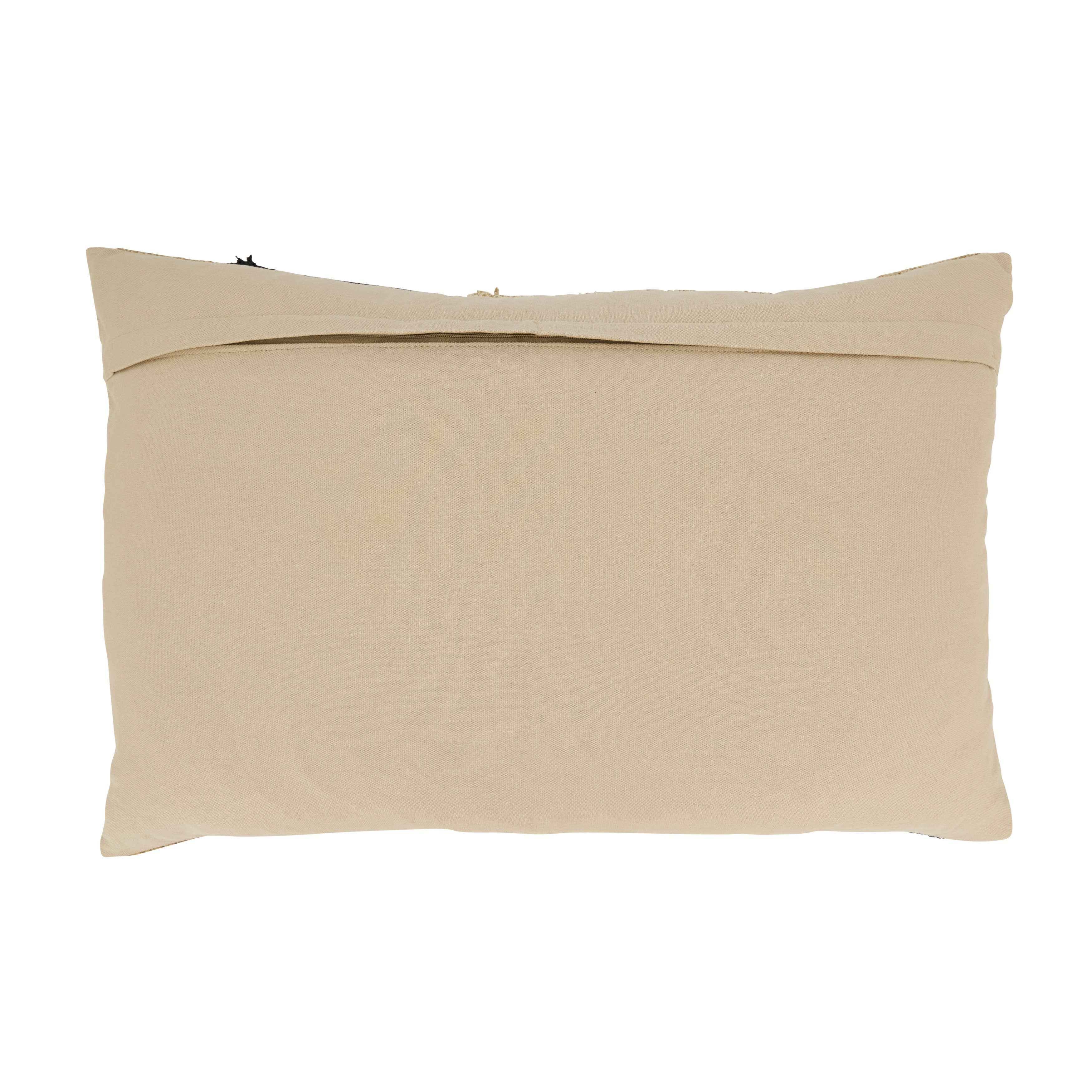 Color Band Fringe Pillow