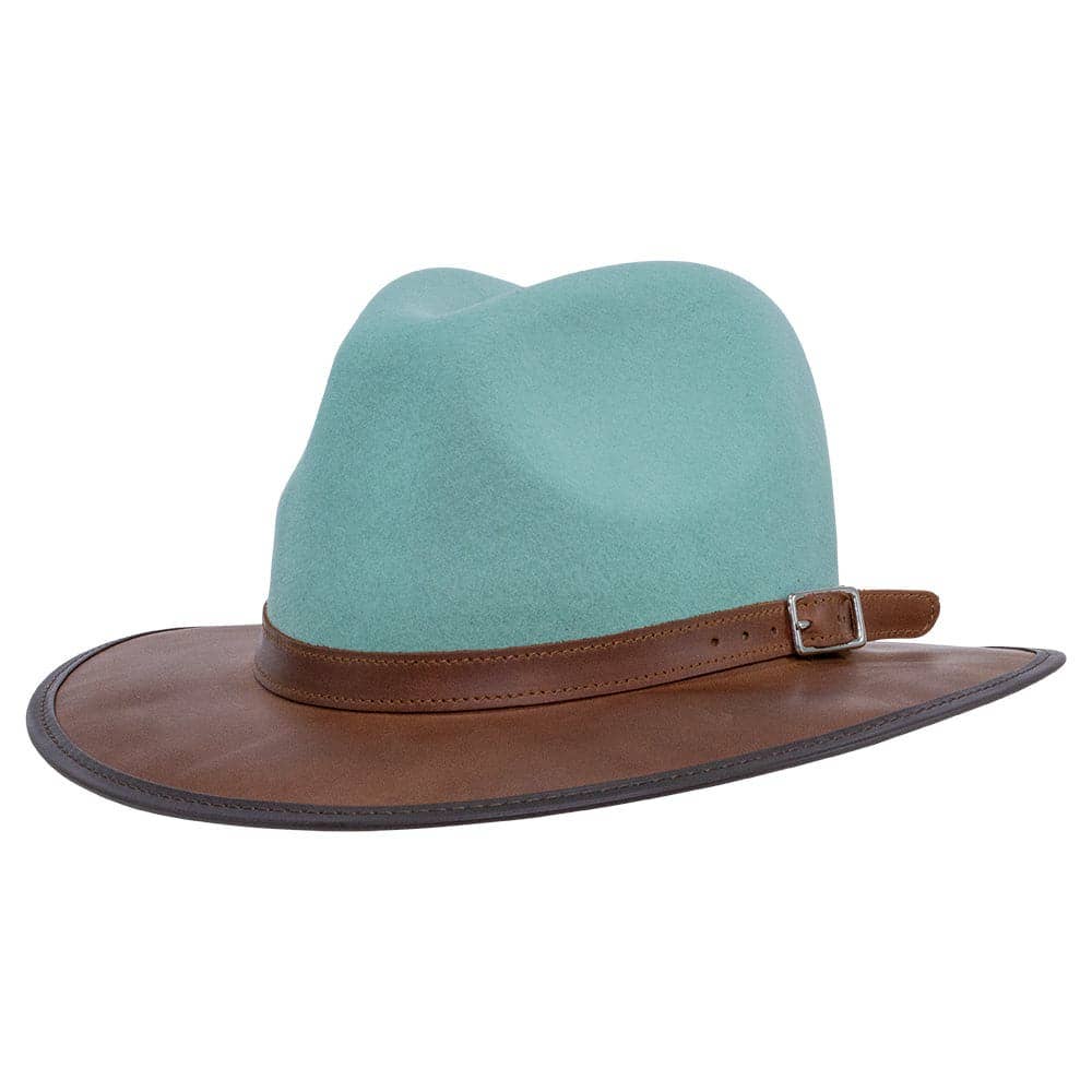Wool Felt Leather Outdoor Fedora Style - Summit