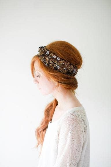 Dark Floral Headwrap