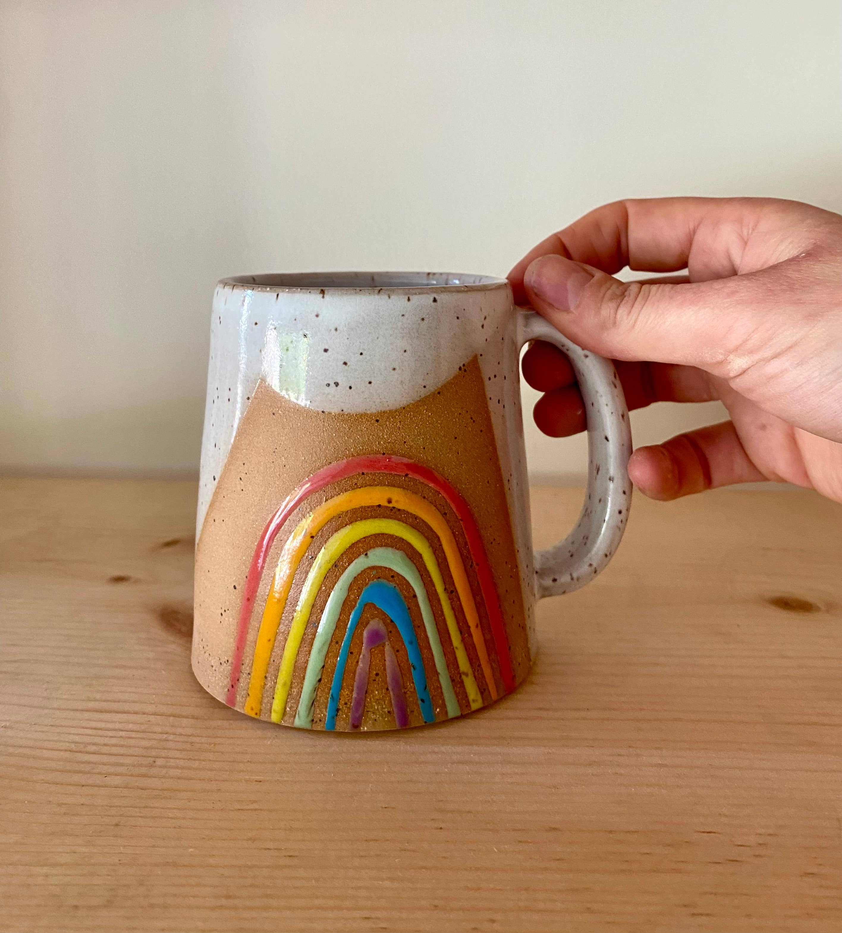 Handmade Ceramic Rainbow Mug