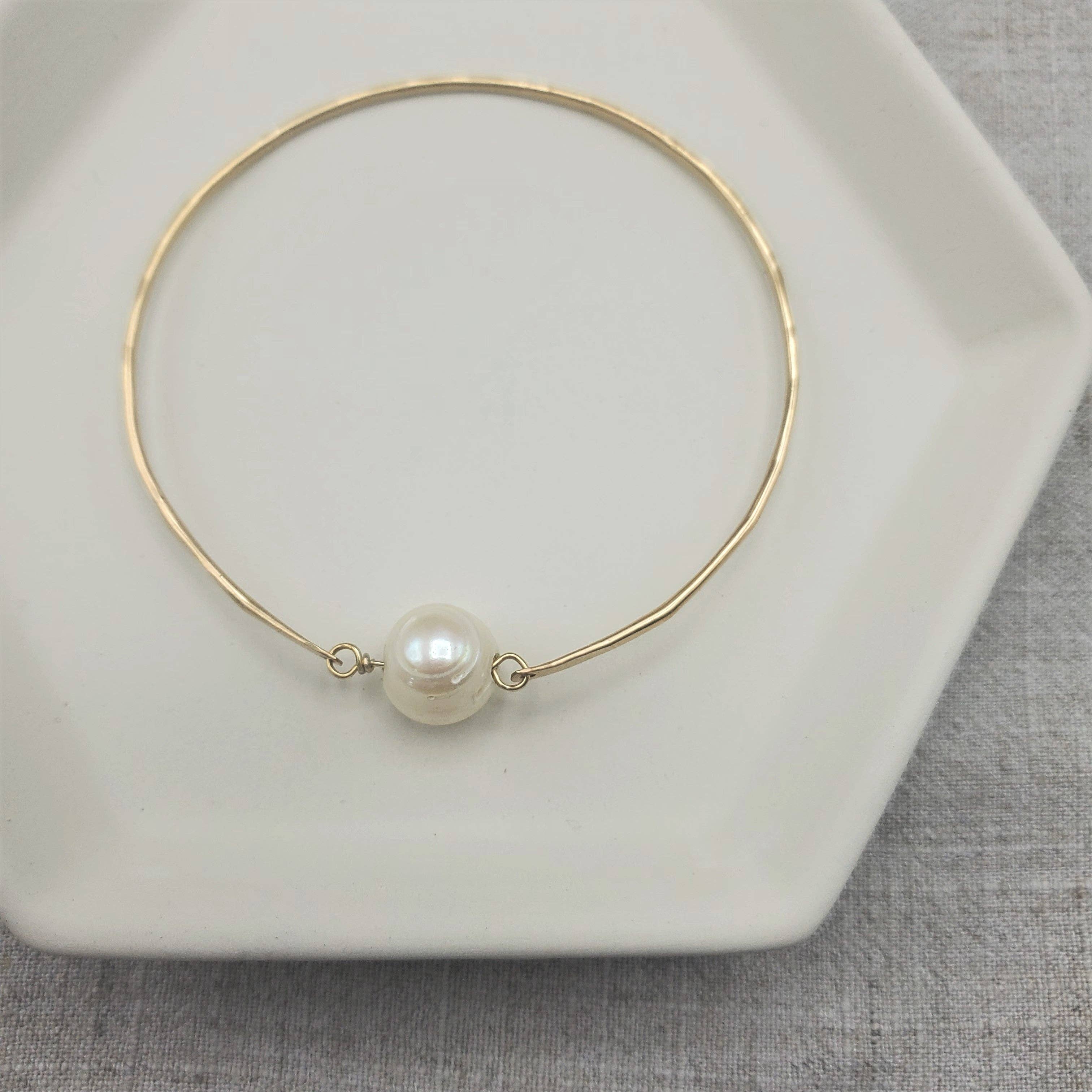 Freya Pearl Bangle Bracelet