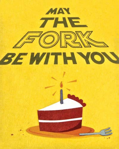 Fork Be With You Blank Greeting Card