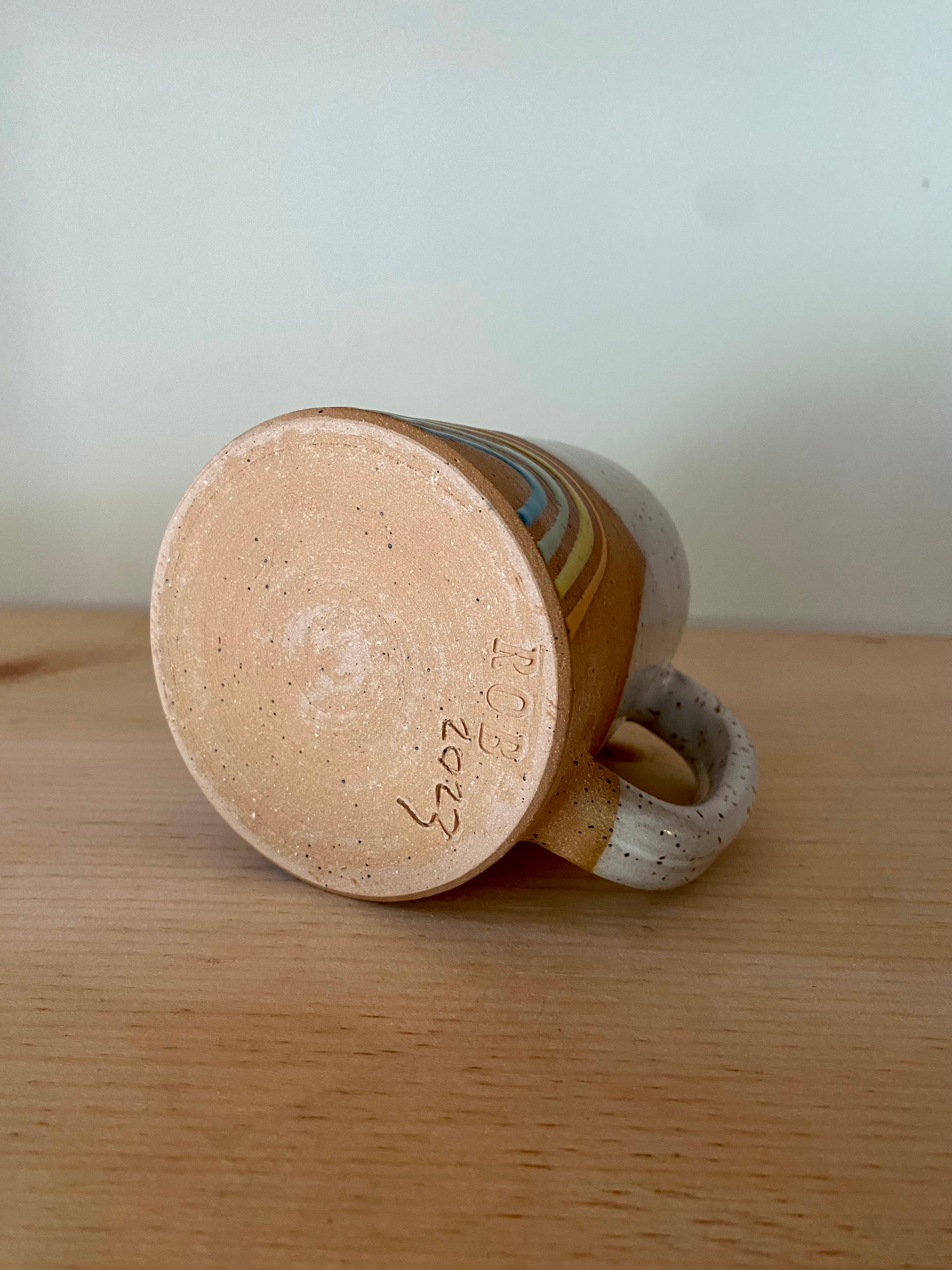 Handmade Ceramic Rainbow Mug