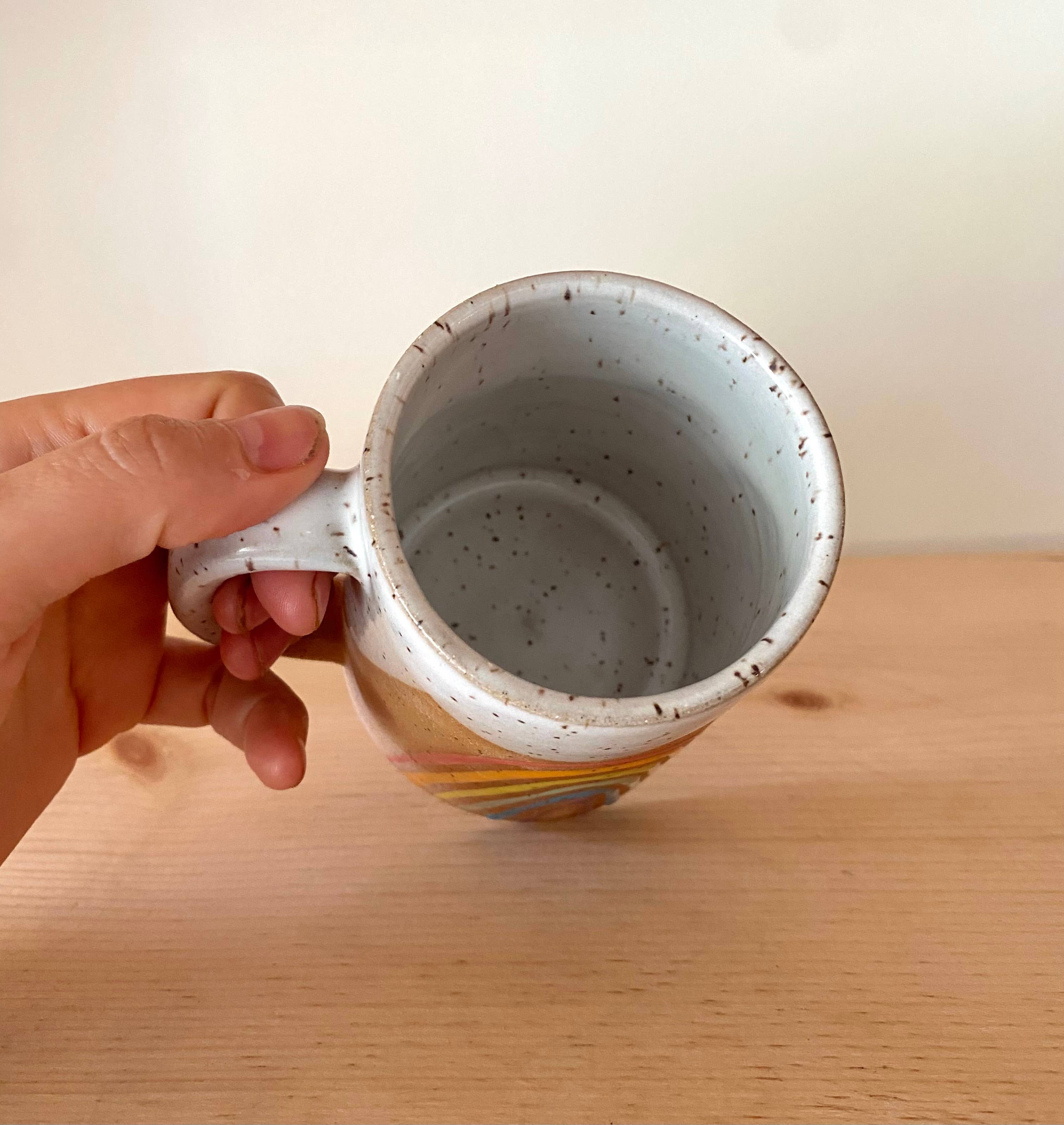 Handmade Ceramic Rainbow Mug
