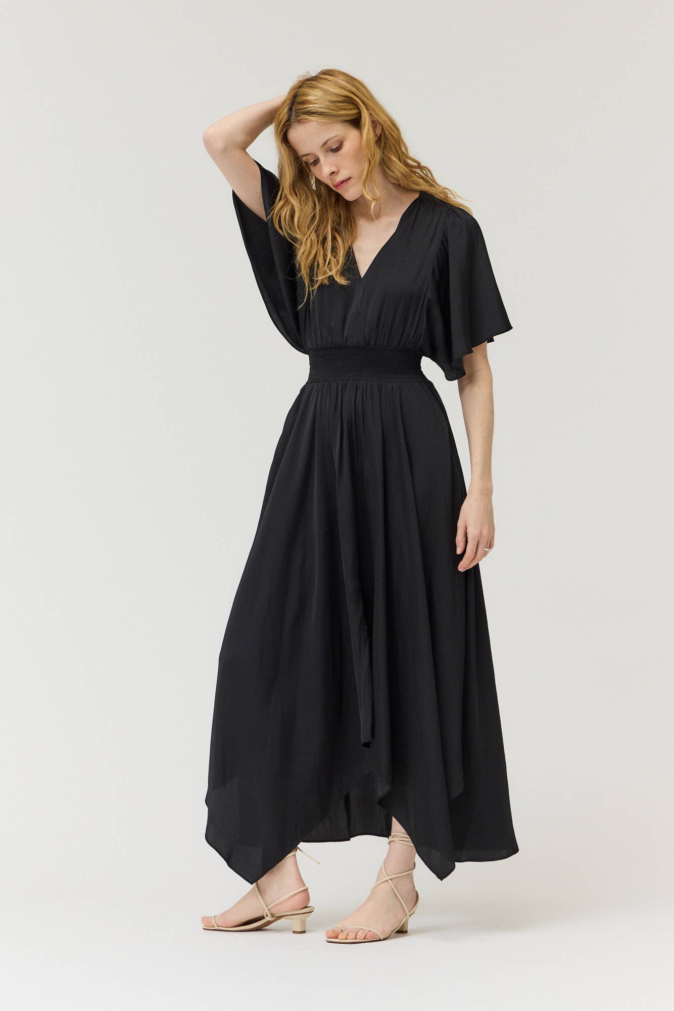 UNBALANCED SKIRT MAXI DRESS