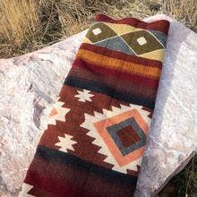 Andean Alpaca Wool Blanket - Western - Rust